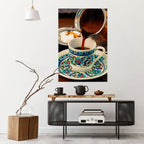 TRADITION IN A CUP Selbstklebendes Poster - Hochformat