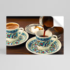 TRADITION IN A CUP Peel and Stick Horizontal Poster