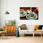 TRADITION IN A CUP Peel and Stick Horizontal Poster