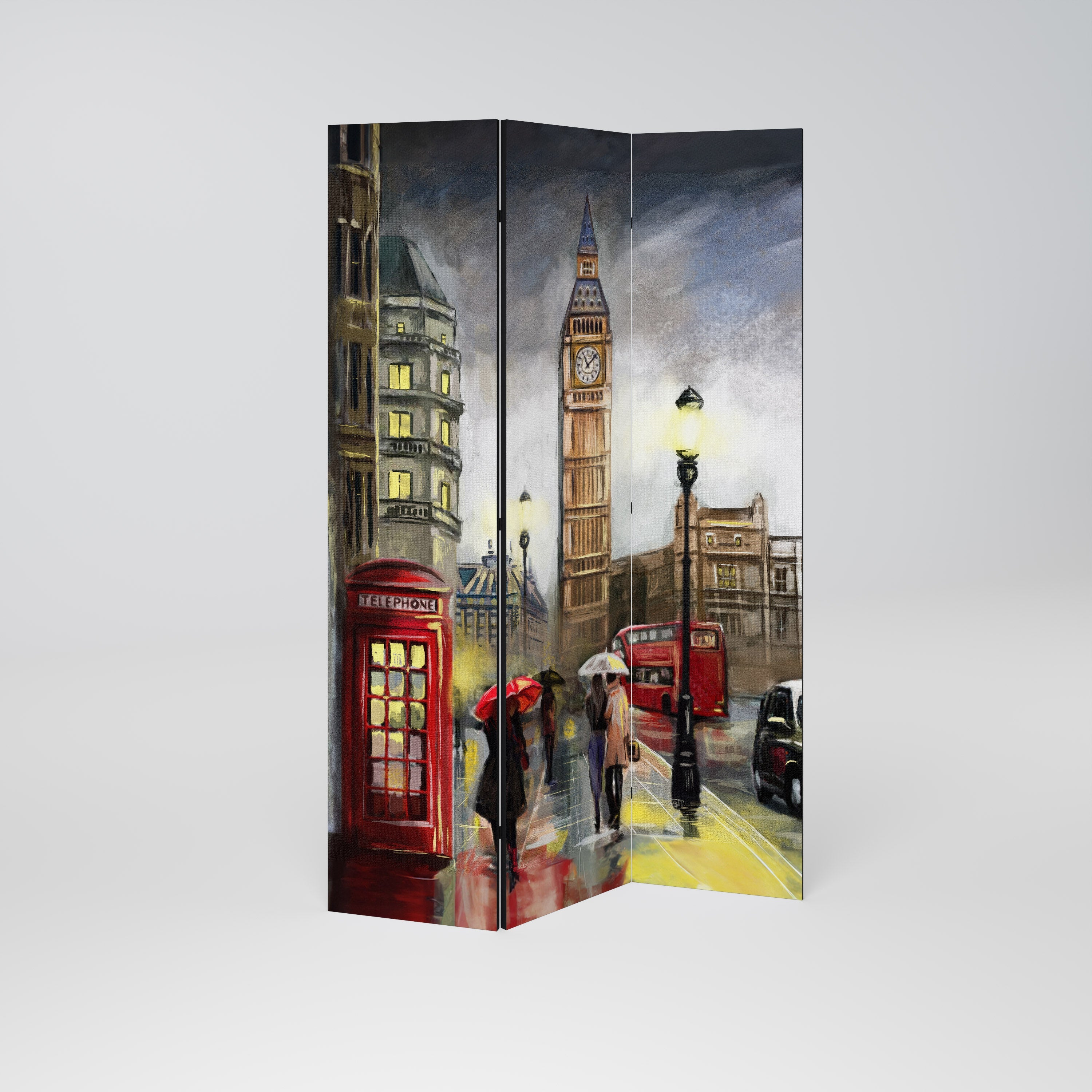 LONDON'S TIMELESS VIBES Dekorativer 3-teiliger Raumteiler