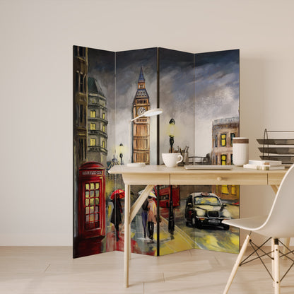 LONDON'S TIMELESS VIBES 4-teiliger Paravent