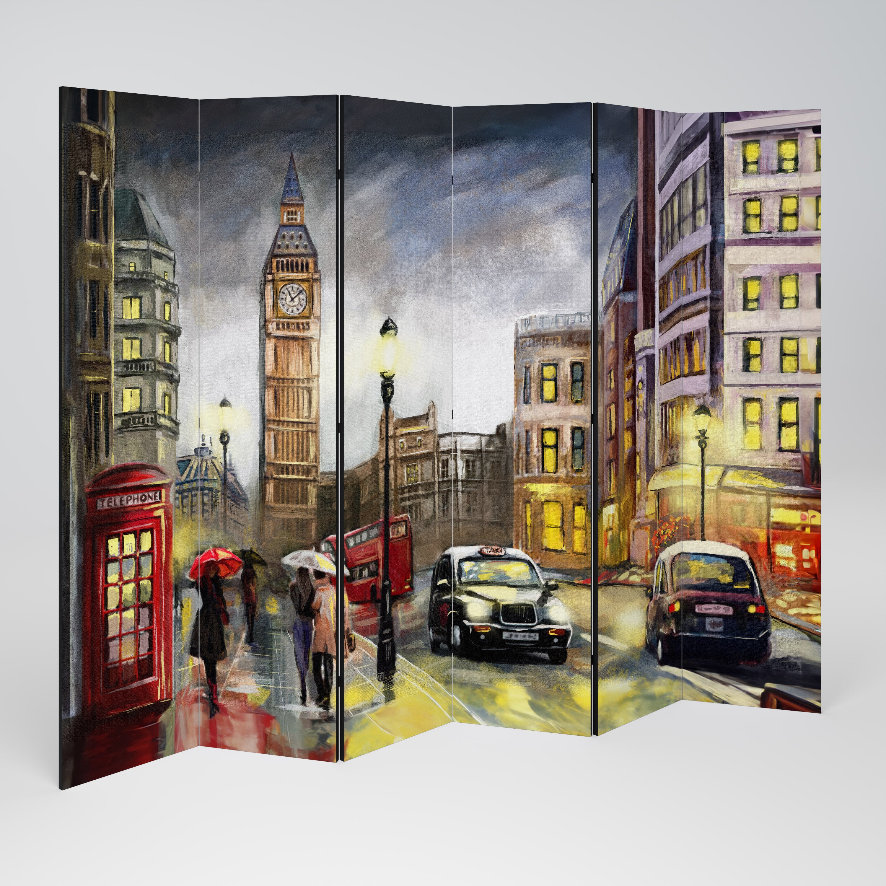 LONDON'S TIMELESS VIBES 6-teiliger Paravent