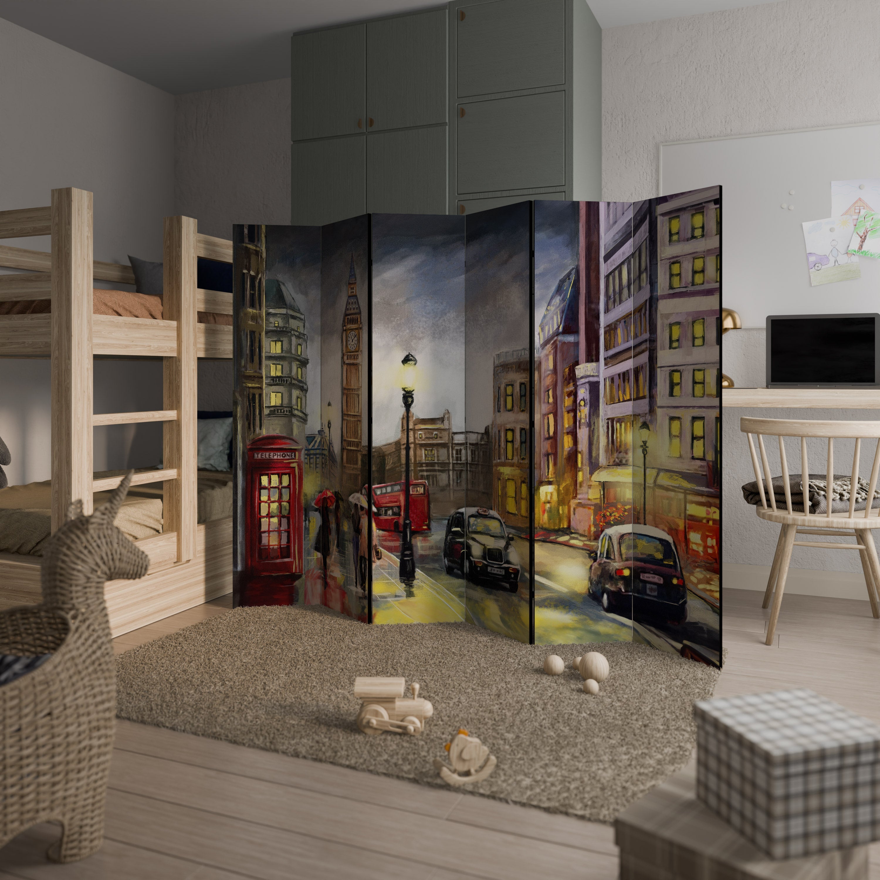 LONDON'S TIMELESS VIBES Dekorativer 6-teiliger Raumteiler