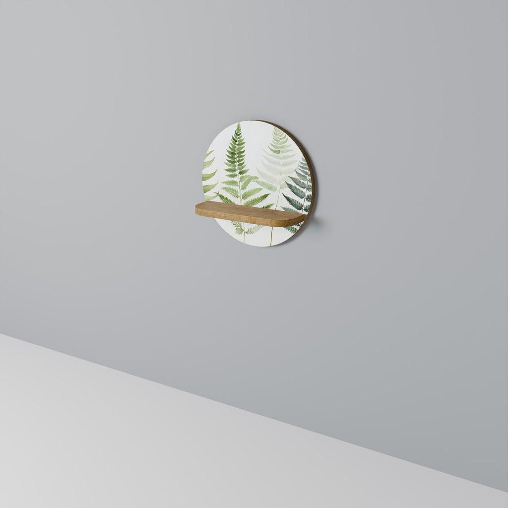 FERN MAJESTY Rundes Kunstregal in Eiche-Optik