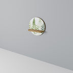 FERN MAJESTY Rundes Kunstregal in Eiche-Optik