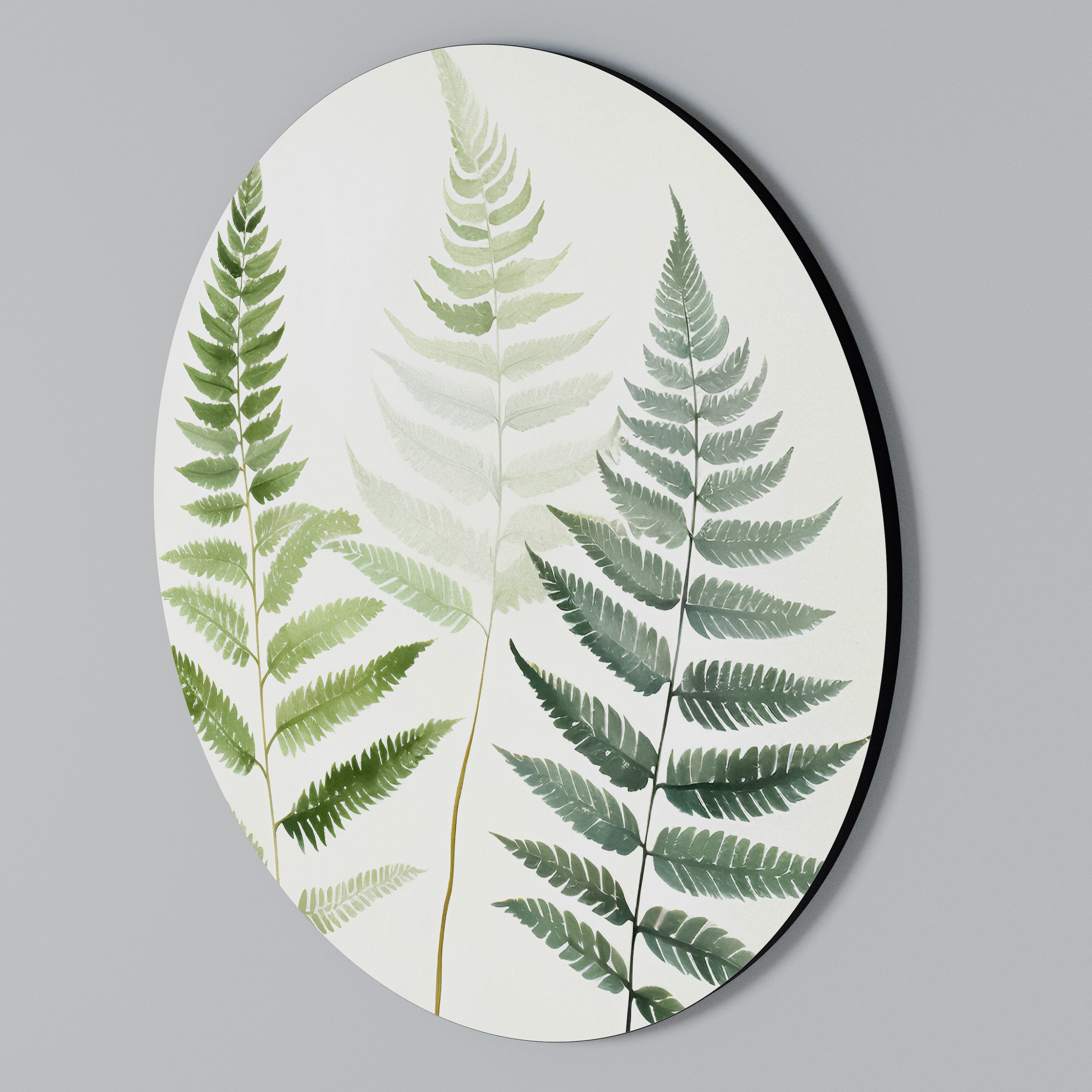 FERN MAJESTY Rundes Wandbild