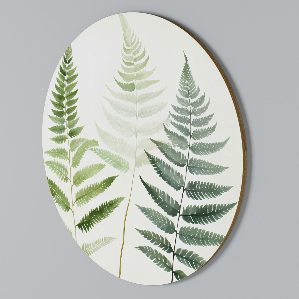 FERN MAJESTY Rundes Wandbild