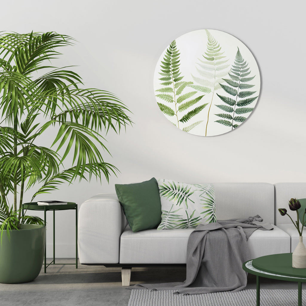 FERN MAJESTY Runde Wanddekoration Ø 69 cm