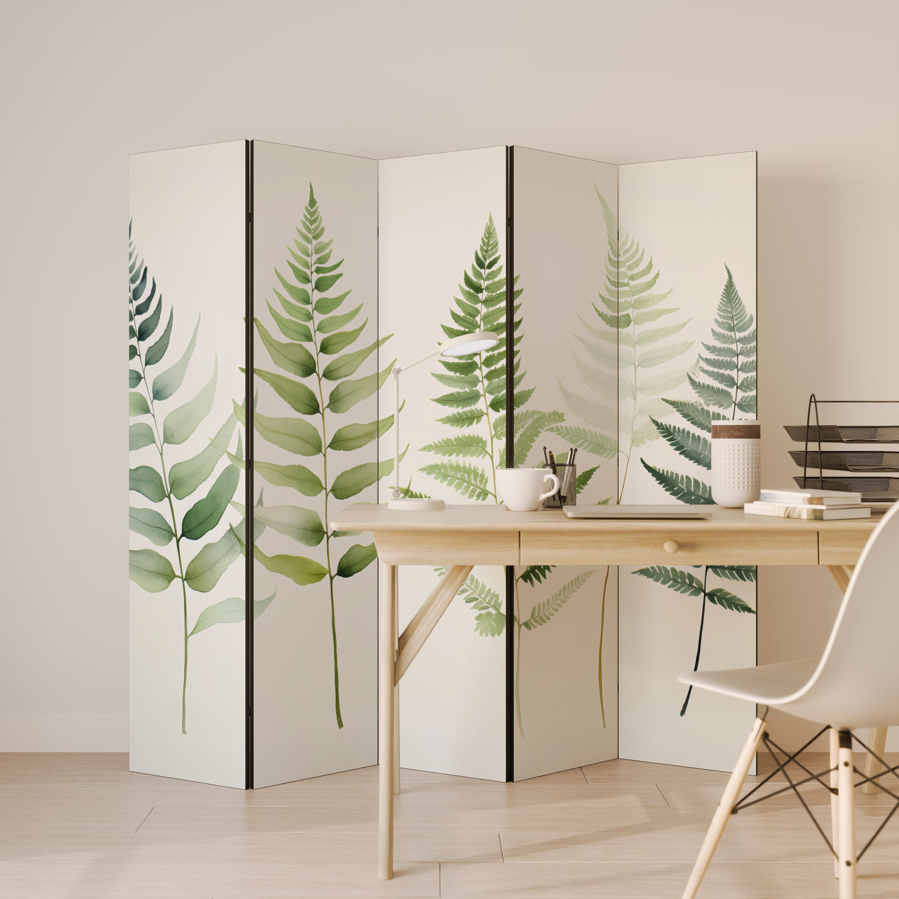 FERN MAJESTY Dekorativer 5-teiliger Raumteiler