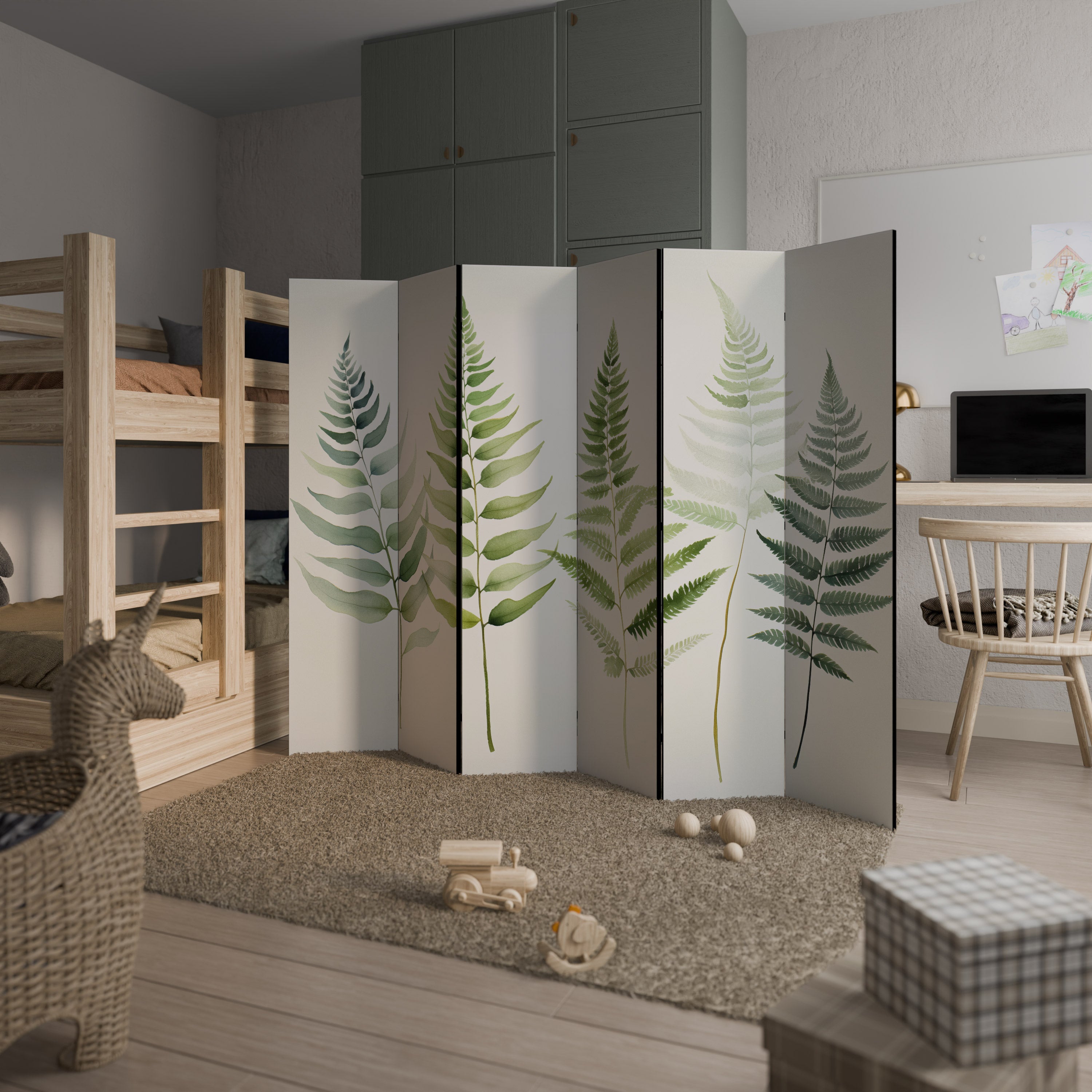 FERN MAJESTY Dekorativer 6-teiliger Raumteiler