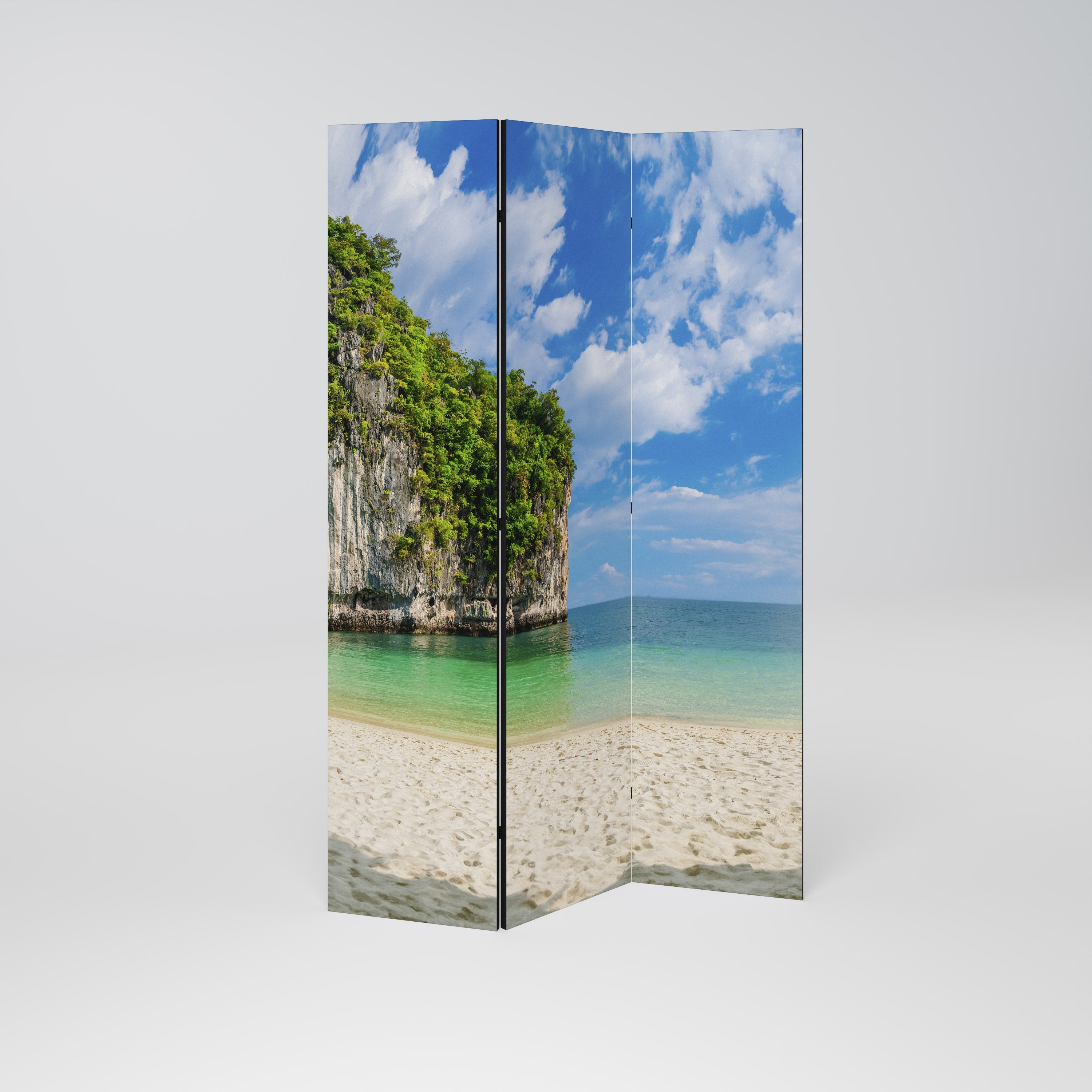 SUN-KISSED HAVEN Dekorativer 3-teiliger Raumteiler