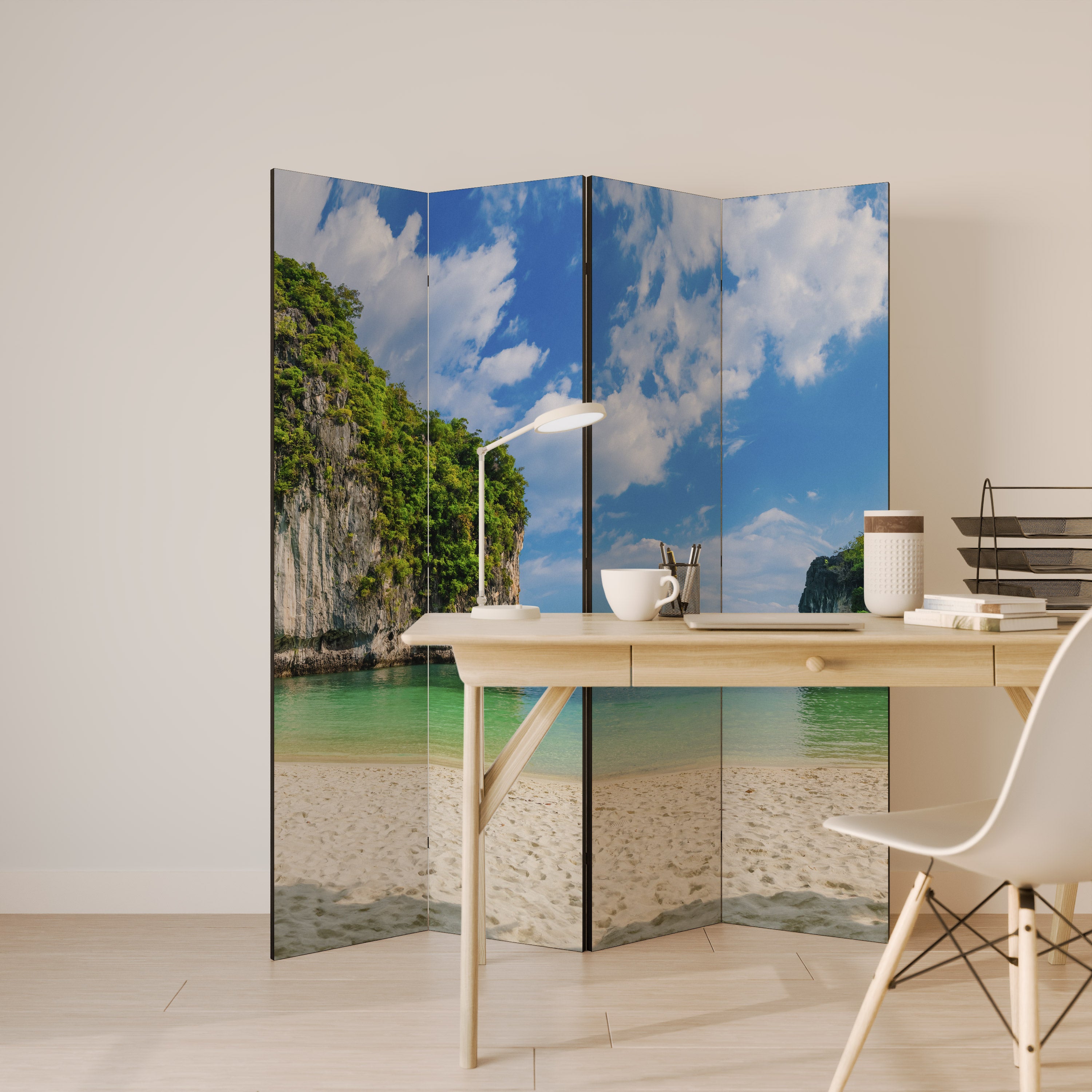 SUN-KISSED HAVEN 4-teiliger Paravent