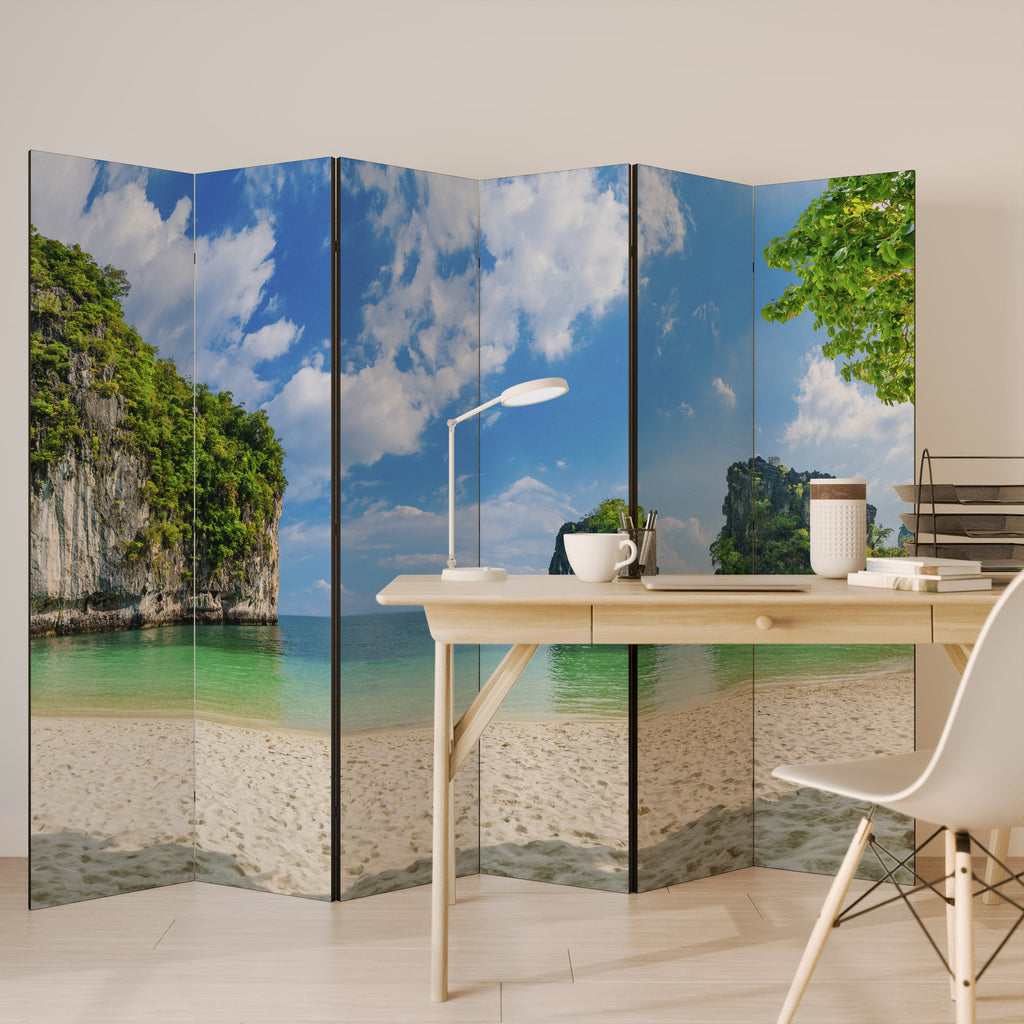SUN-KISSED HAVEN Dekorativer 6-teiliger Raumteiler