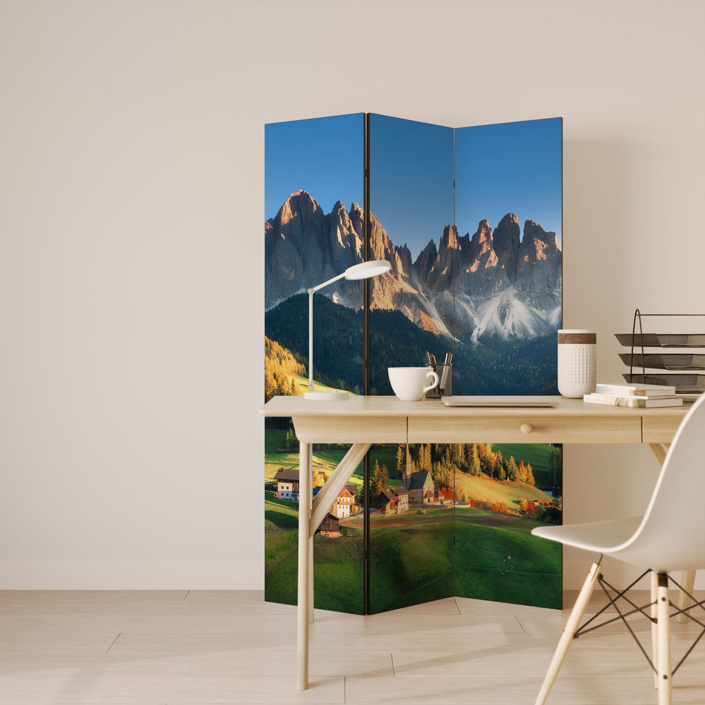 MOUNTAIN DREAMSCAPE Dekorativer 3-teiliger Raumteiler