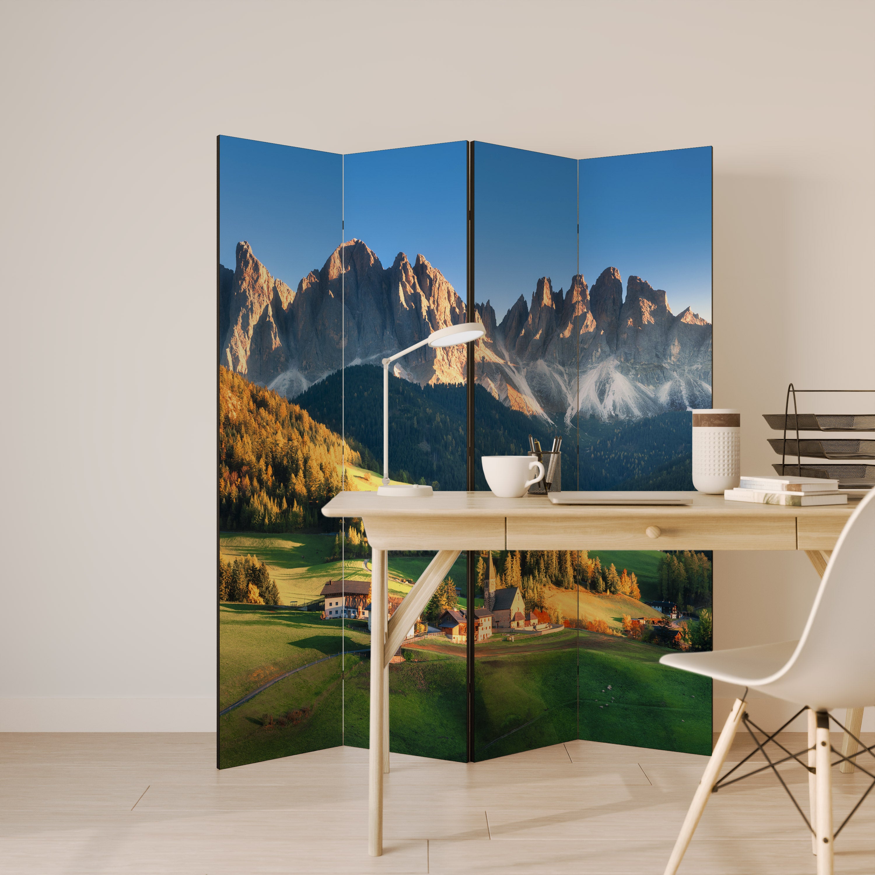 MOUNTAIN DREAMSCAPE 4-teiliger Paravent