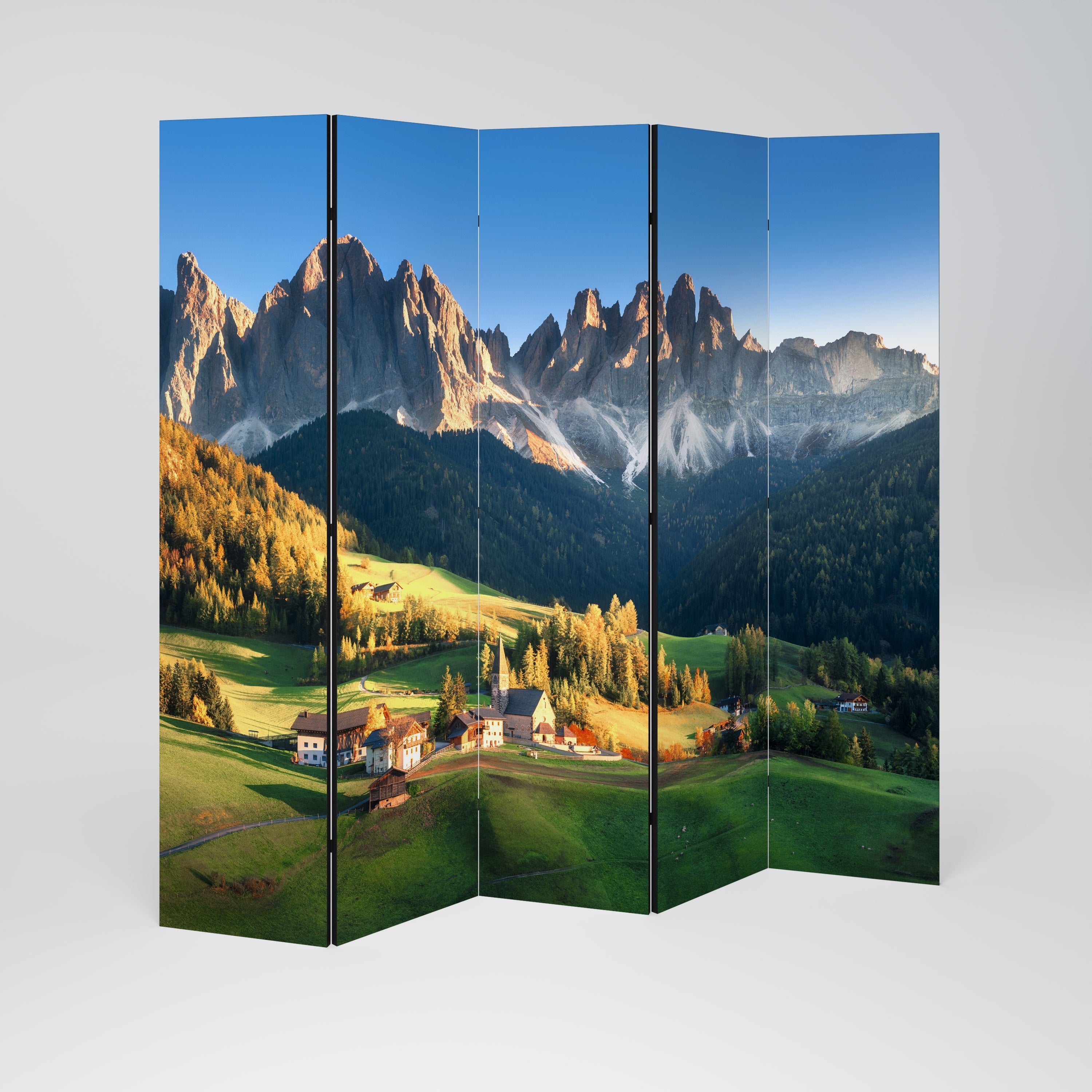 MOUNTAIN DREAMSCAPE Dekorativer 5-teiliger Raumteiler