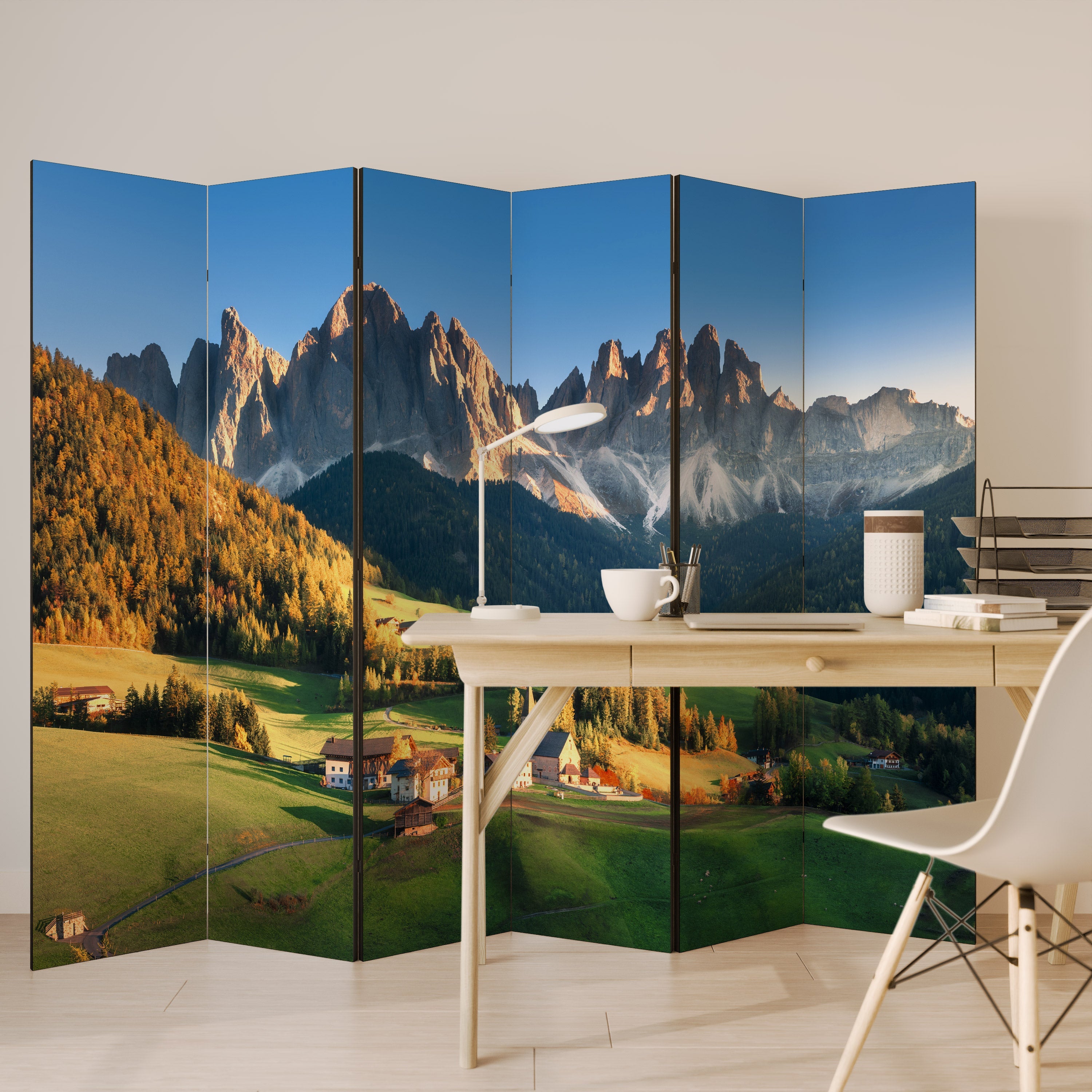 MOUNTAIN DREAMSCAPE Dekorativer 6-teiliger Raumteiler