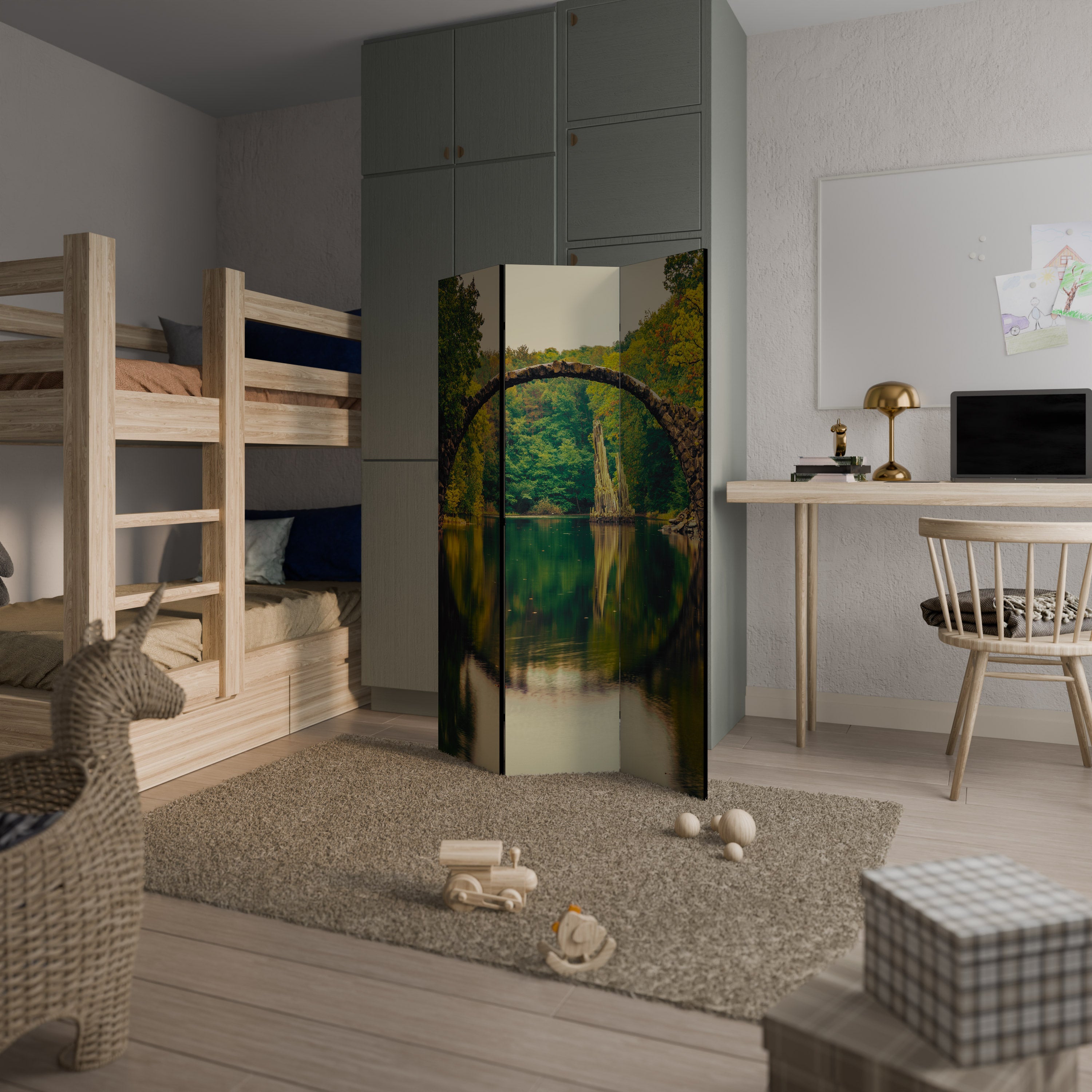 SERENE REFLECTIONS REALM 3-teiliger Paravent