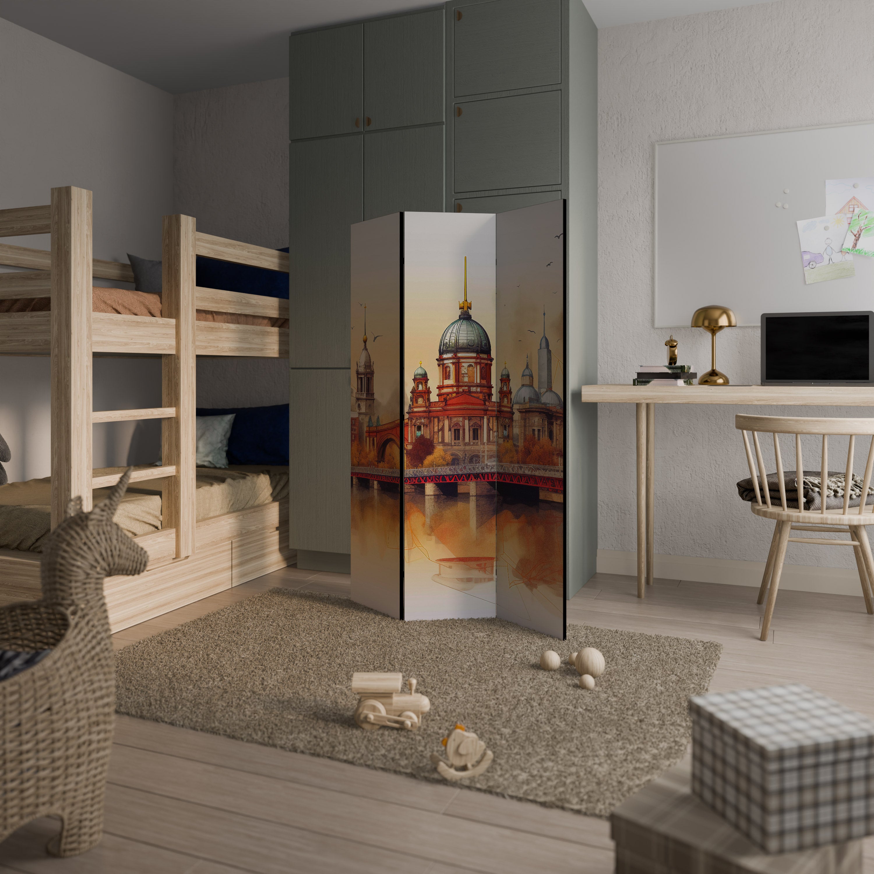 BERLIN SPIRIT 3-teiliger Paravent