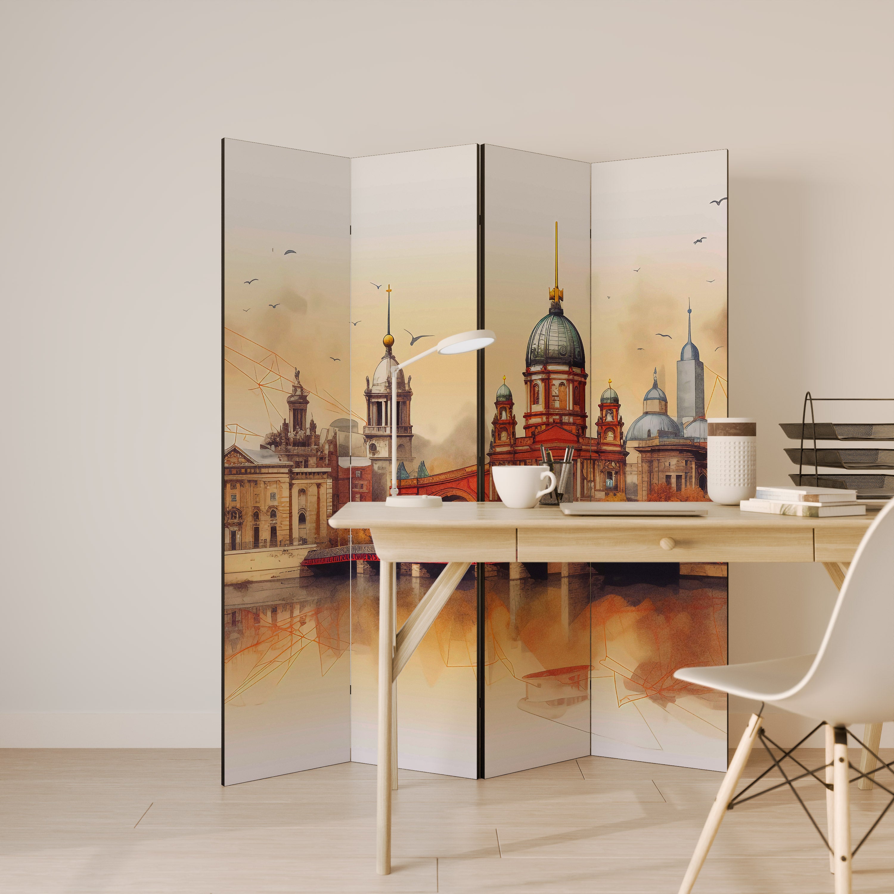 BERLIN SPIRIT 4-teiliger Paravent