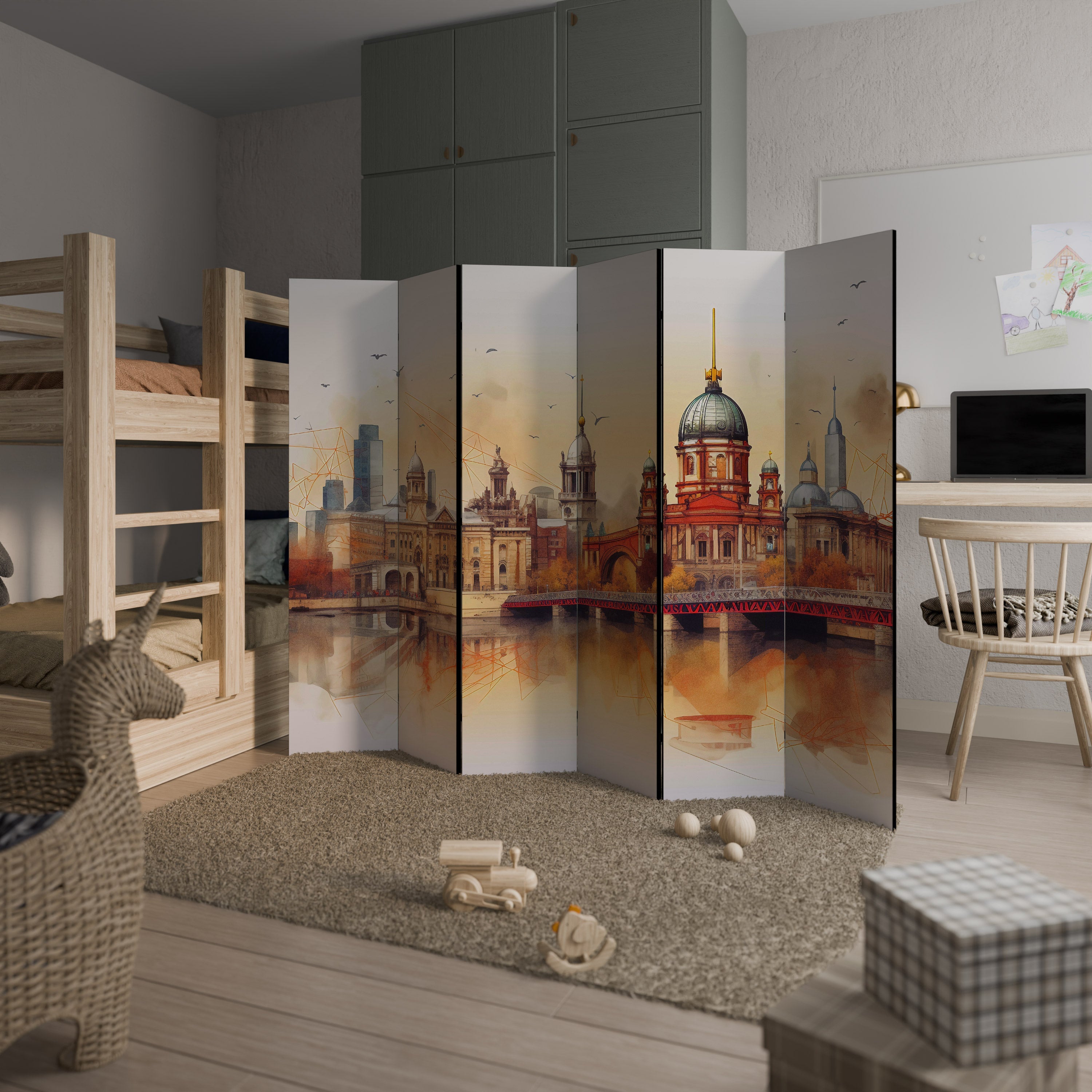 BERLIN SPIRIT Dekorativer 6-teiliger Raumteiler