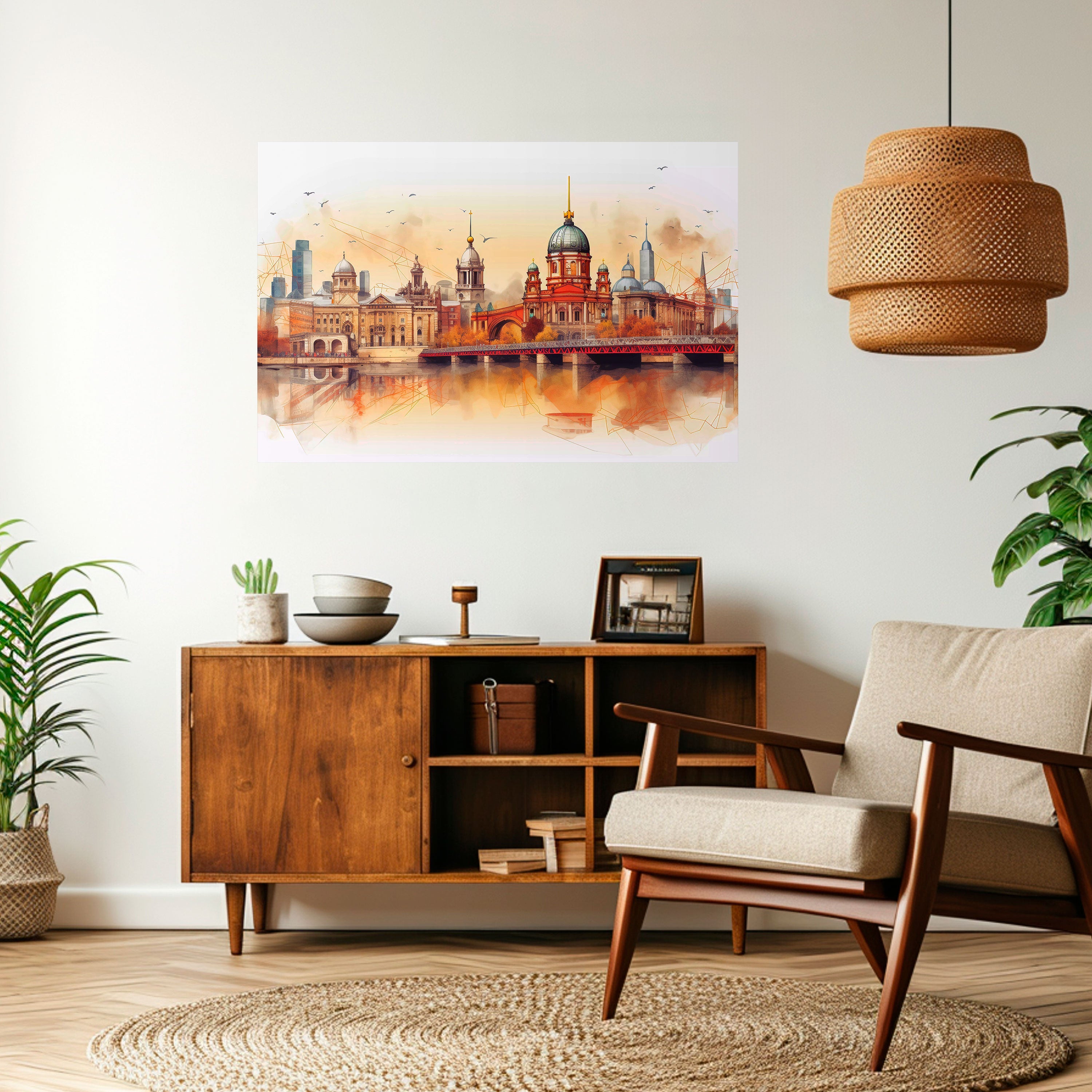 BERLIN SPIRIT Peel and Stick Horizontal Poster