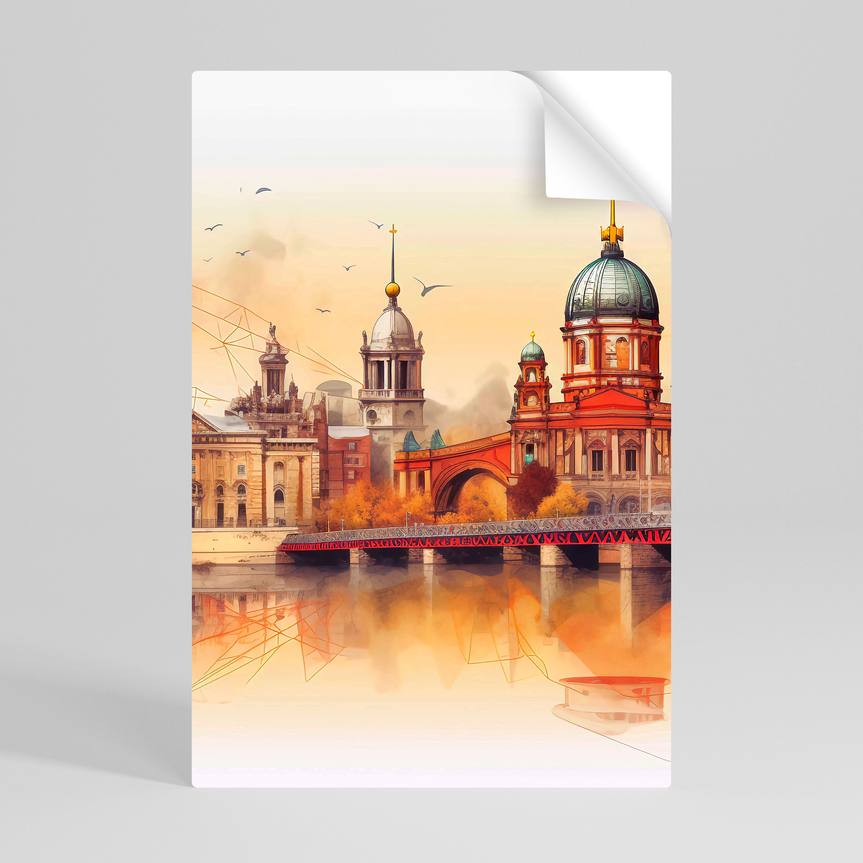 BERLIN SPIRIT Selbstklebendes Poster - Hochformat