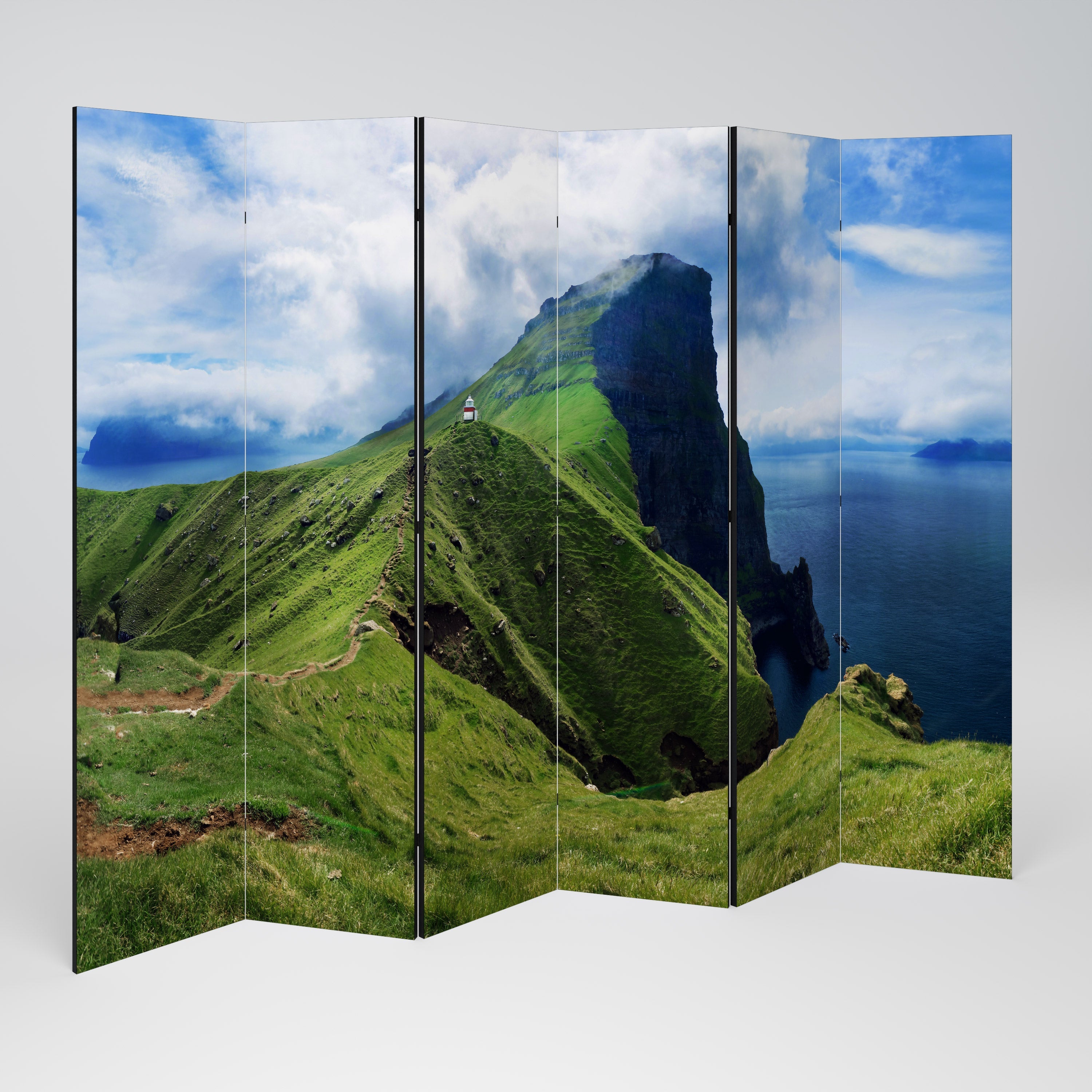 Dekorativer Raumteiler „Cliffs of Tranquility“ mit 6 Paneelen