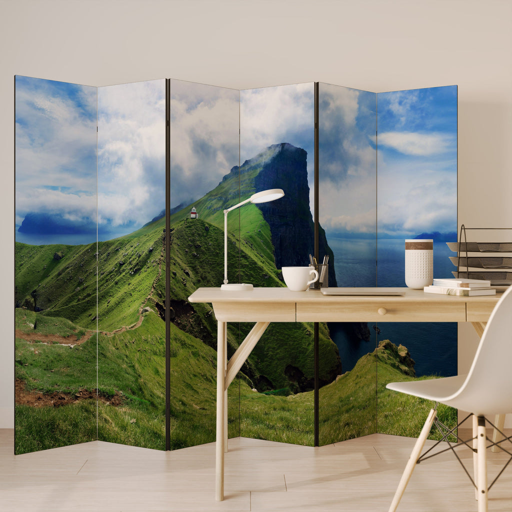 Dekorativer Raumteiler „Cliffs of Tranquility“ mit 6 Paneelen