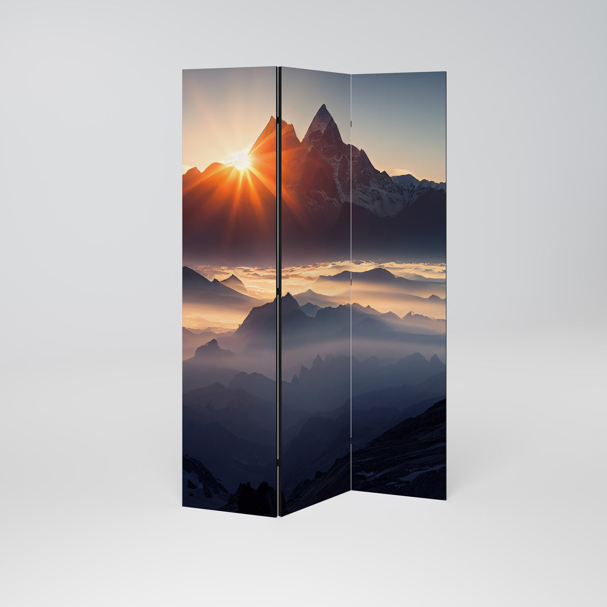 MOUNTAINS AT DAWN 3-teiliger Paravent
