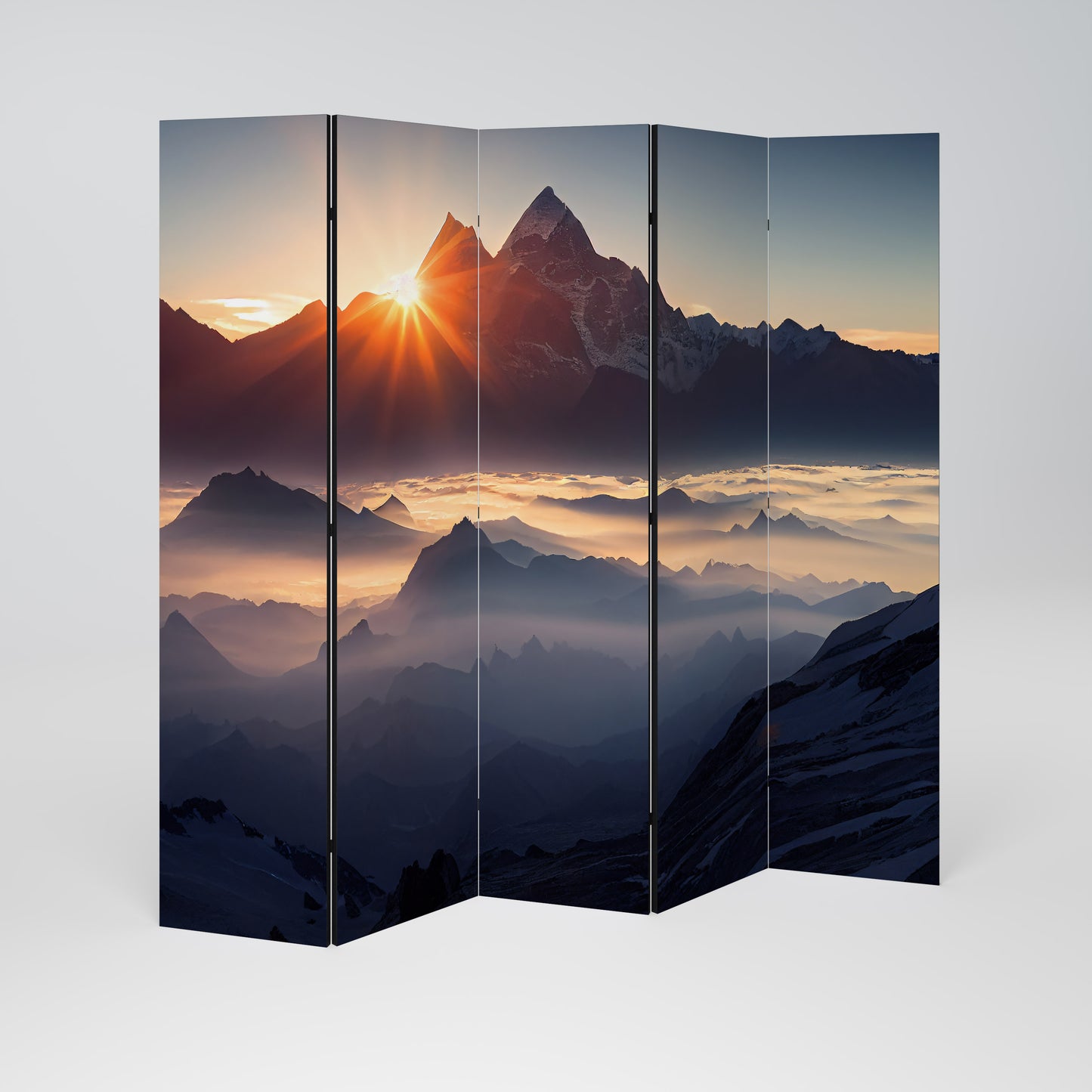 MOUNTAINS AT DAWN 5-teiliger Paravent