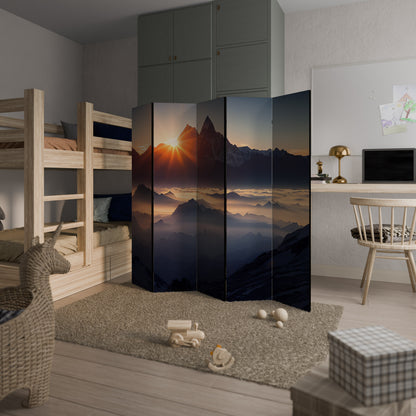 MOUNTAINS AT DAWN 5-teiliger Paravent