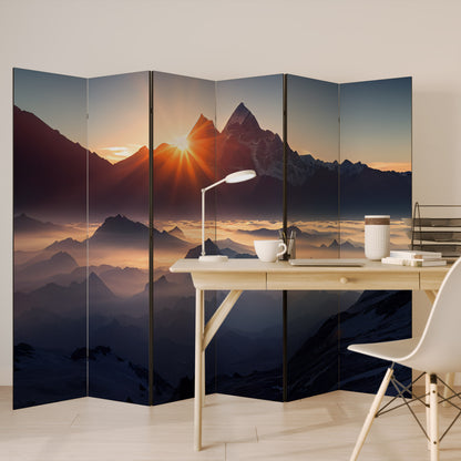 MOUNTAINS AT DAWN 6-teiliger Paravent