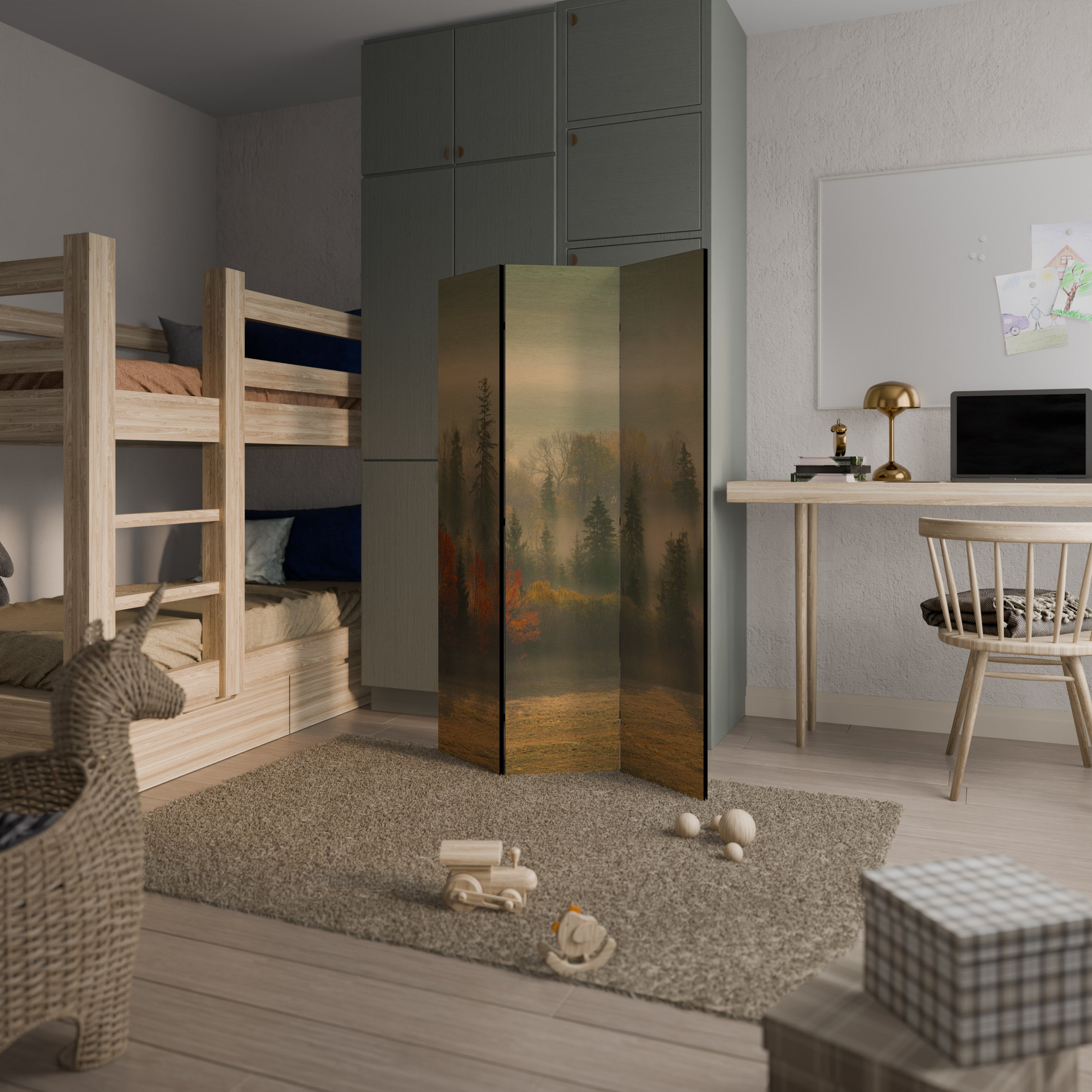 GILDING HOURS 3-teiliger Paravent