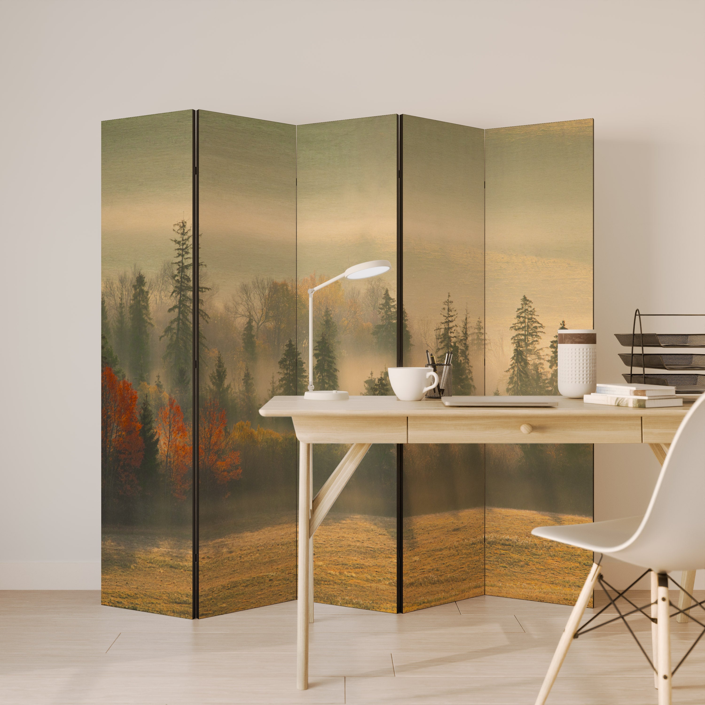 GILDING HOURS Dekorativer 5-teiliger Raumteiler