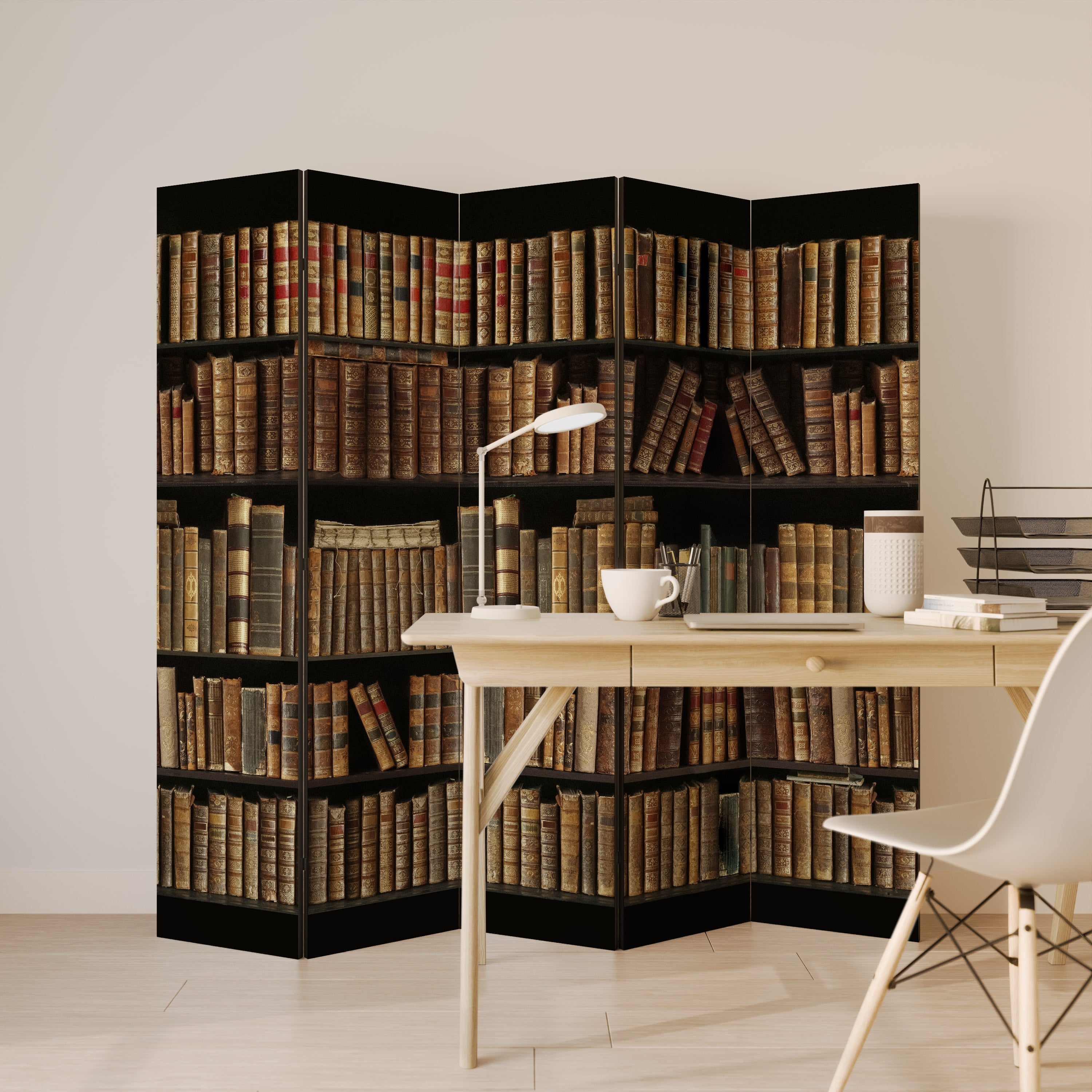 SHELVES OF TIME Dekorativer 5-teiliger Raumteiler
