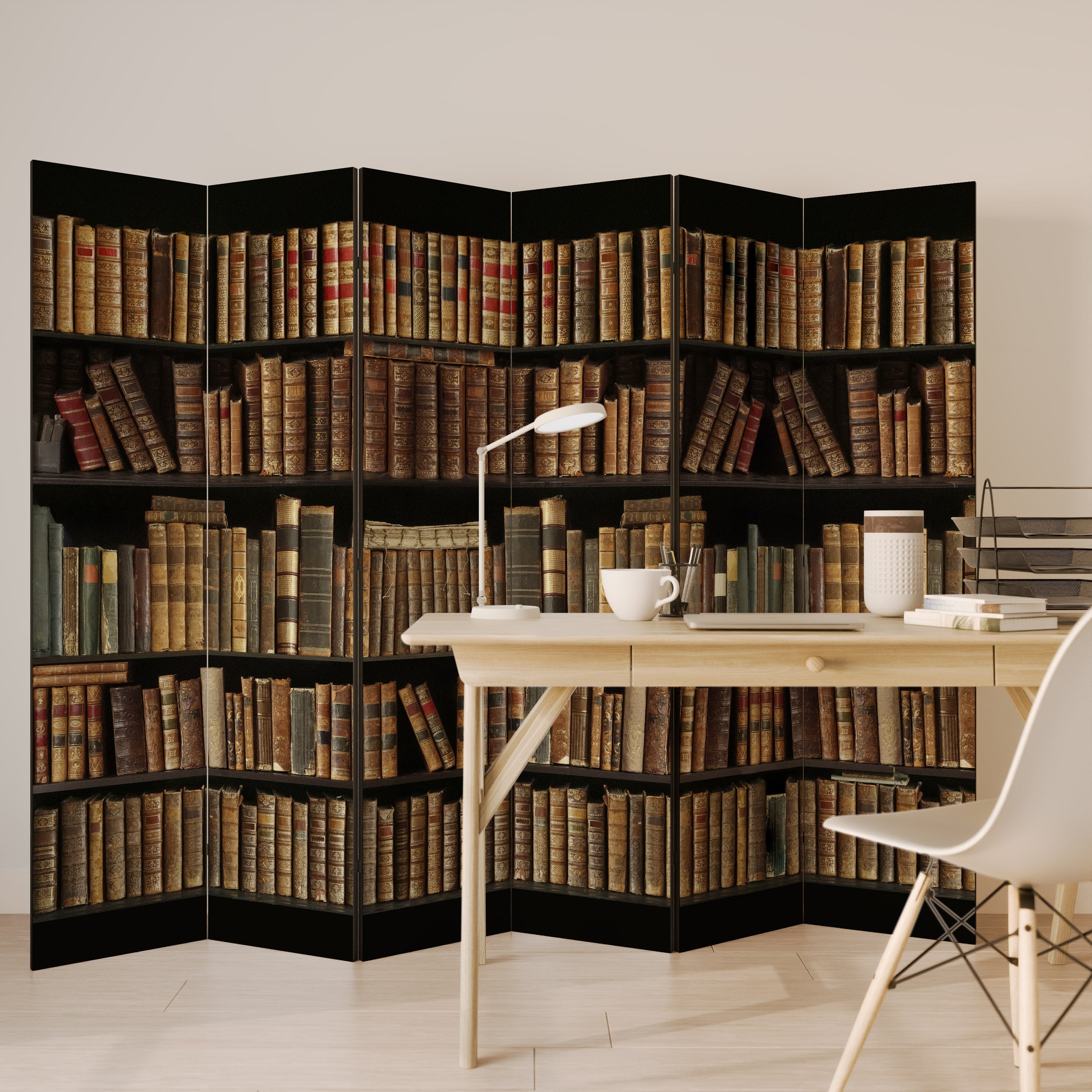 SHELVES OF TIME Dekorativer 6-teiliger Raumteiler