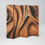 WOODEN WAVES UNFOLDED 5-Panel Room Divider