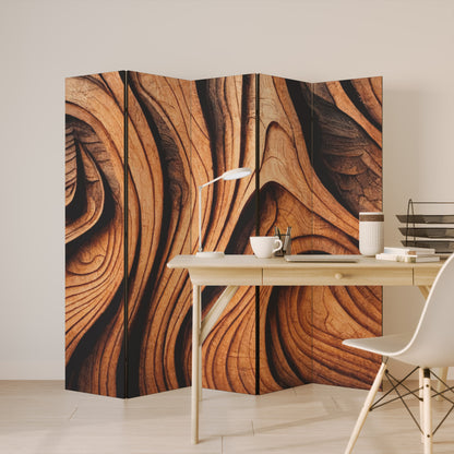 WOODEN WAVES UNFOLDED 5-teiliger Paravent