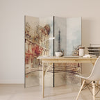 PARISIAN DAYDREAM Dekorativer Paravent - 4-teilig