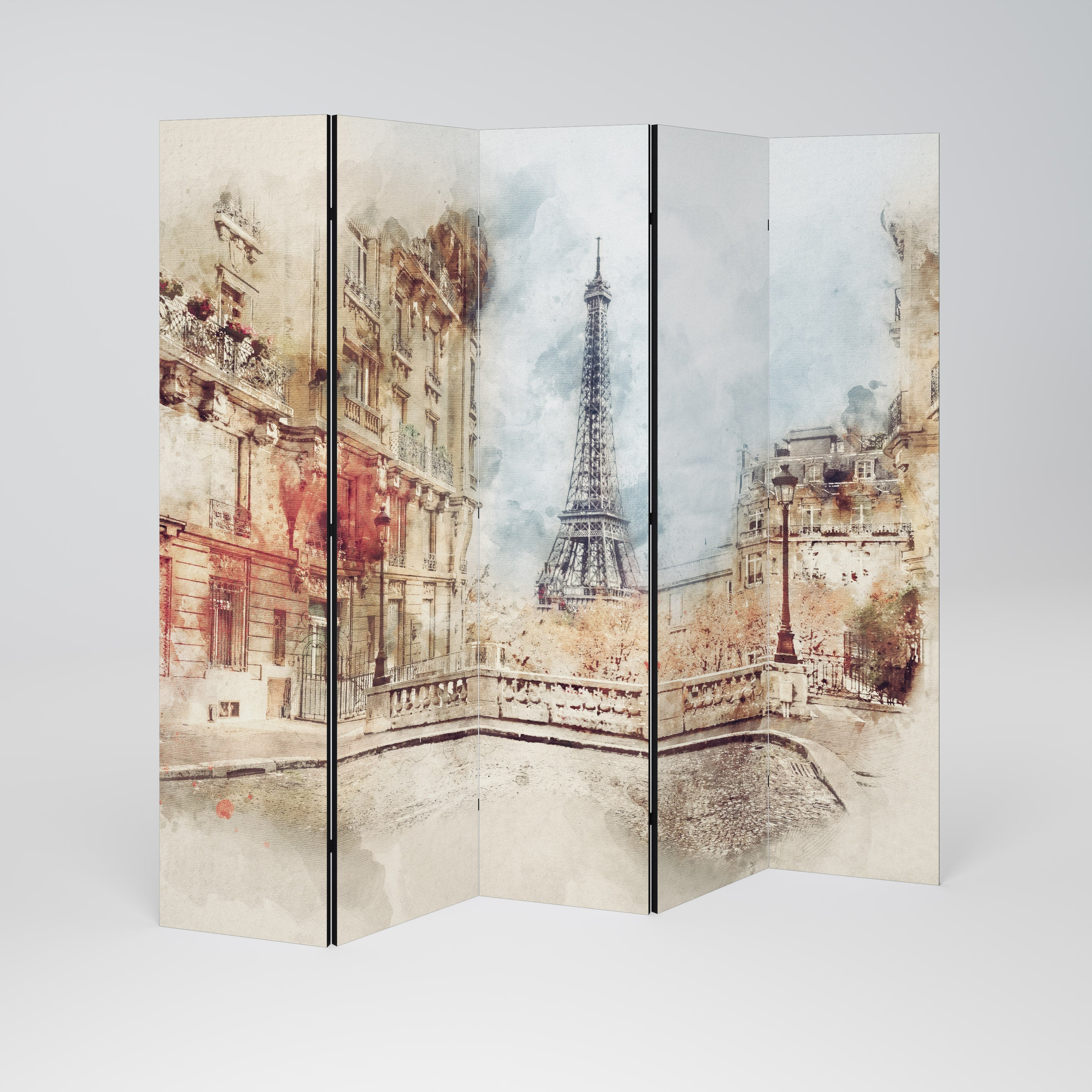 PARISIAN DAYDREAM Dekorativer 5-teiliger Raumteiler