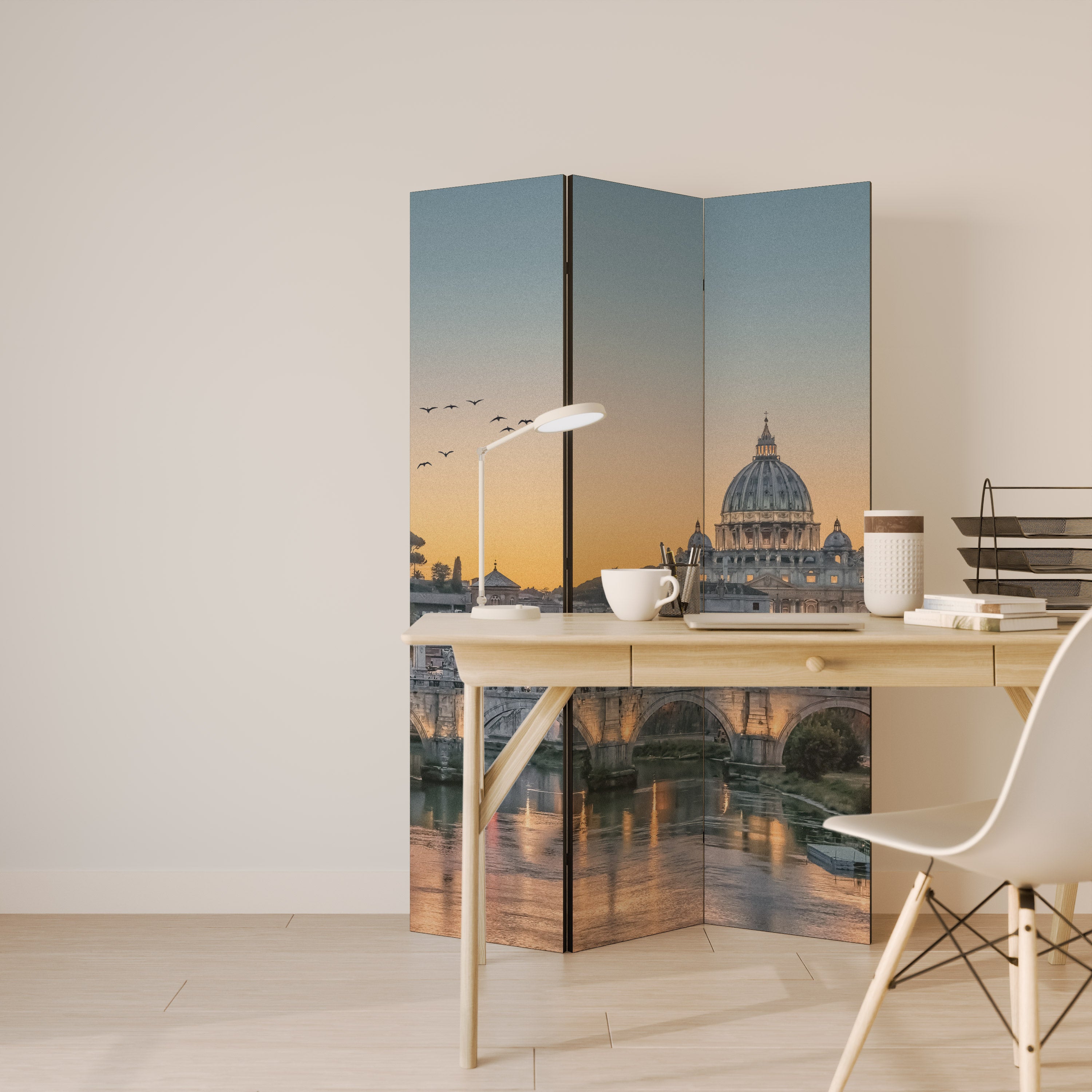 REFLECTIONS OF ROME Dekorativer 3-teiliger Raumteiler
