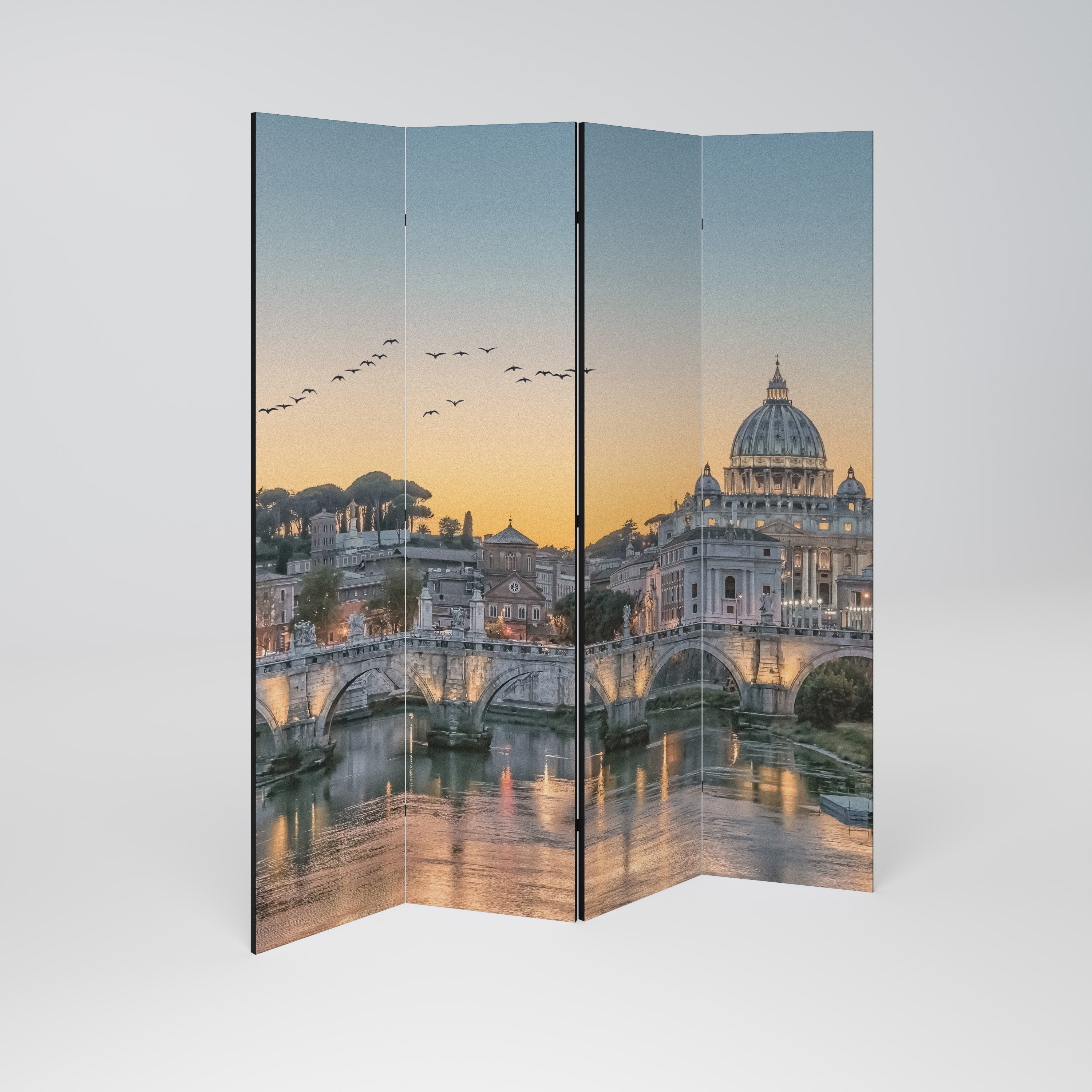 Dekorativer 4-teiliger Raumteiler REFLECTIONS OF ROME