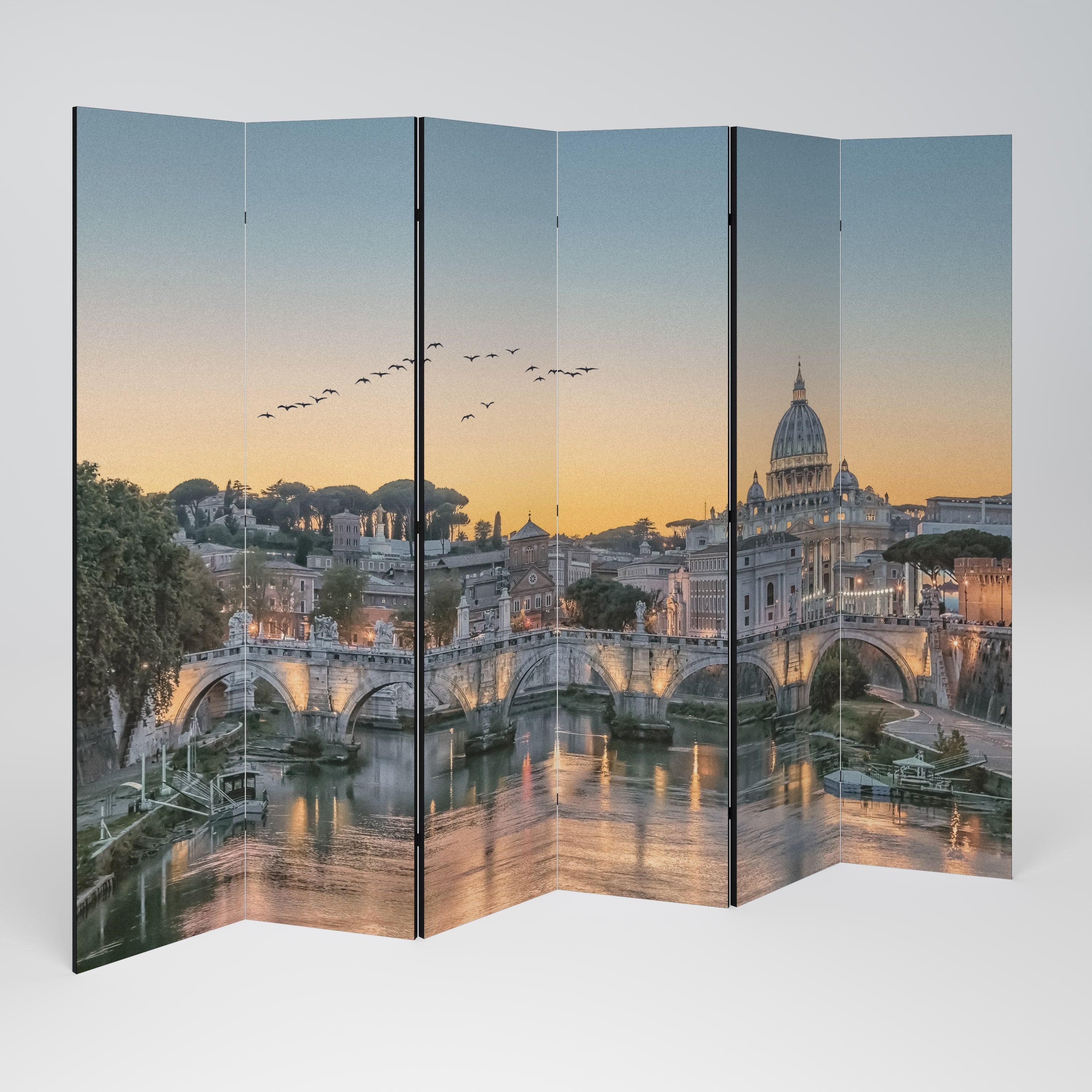 Dekorativer Raumteiler REFLECTIONS OF ROME mit 6 Paneelen