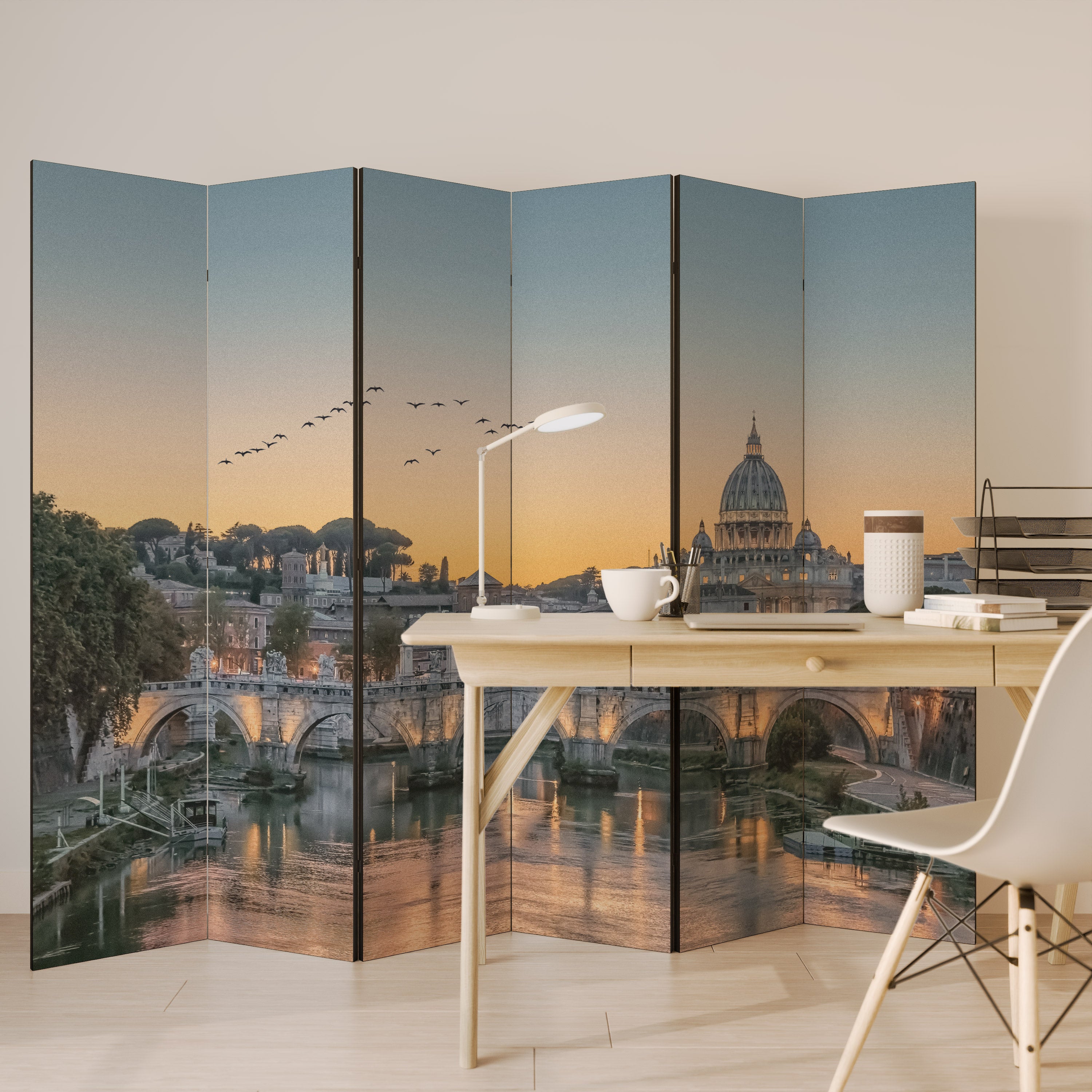 Dekorativer Raumteiler REFLECTIONS OF ROME mit 6 Paneelen