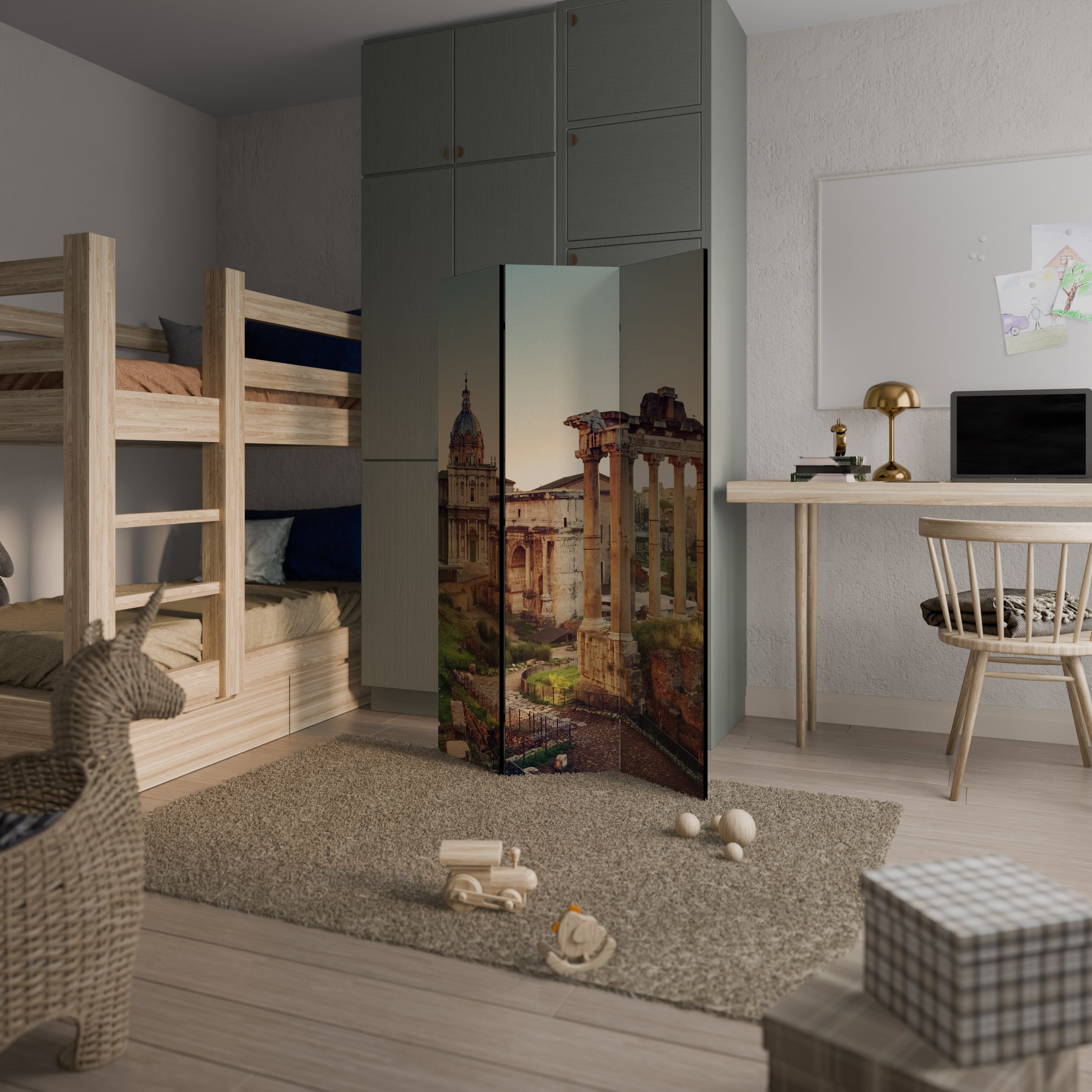 MARVELS OF THE PAST 3-teiliger Paravent