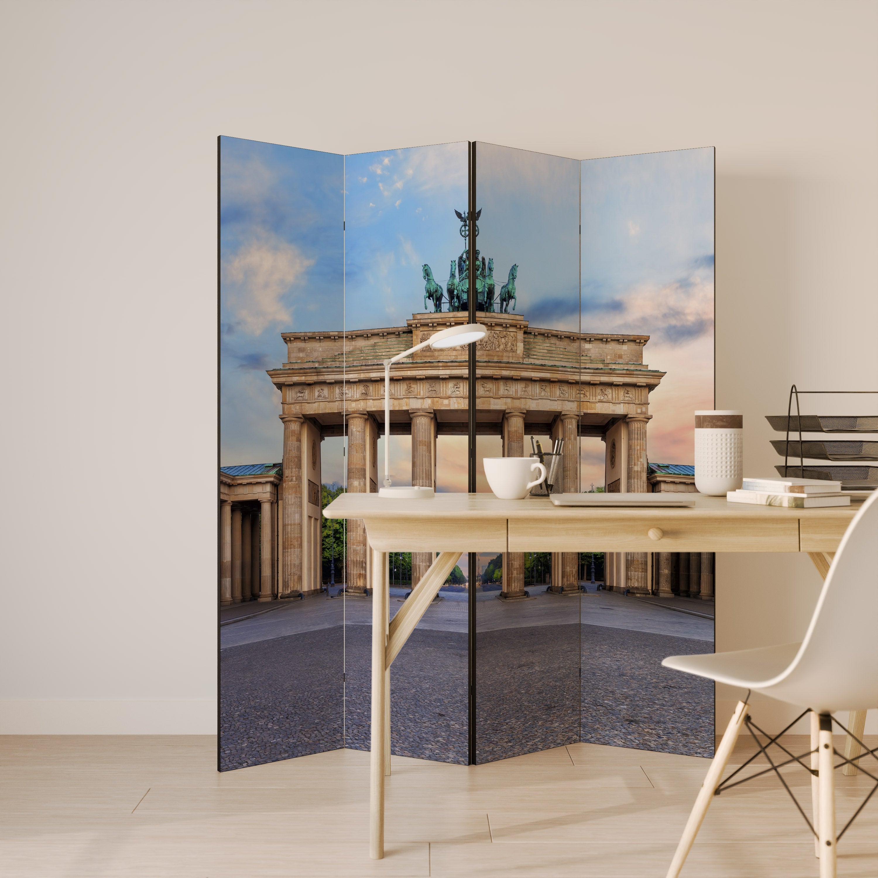 PILLARS OF MEMORY Dekorativer 4-teiliger Raumteiler