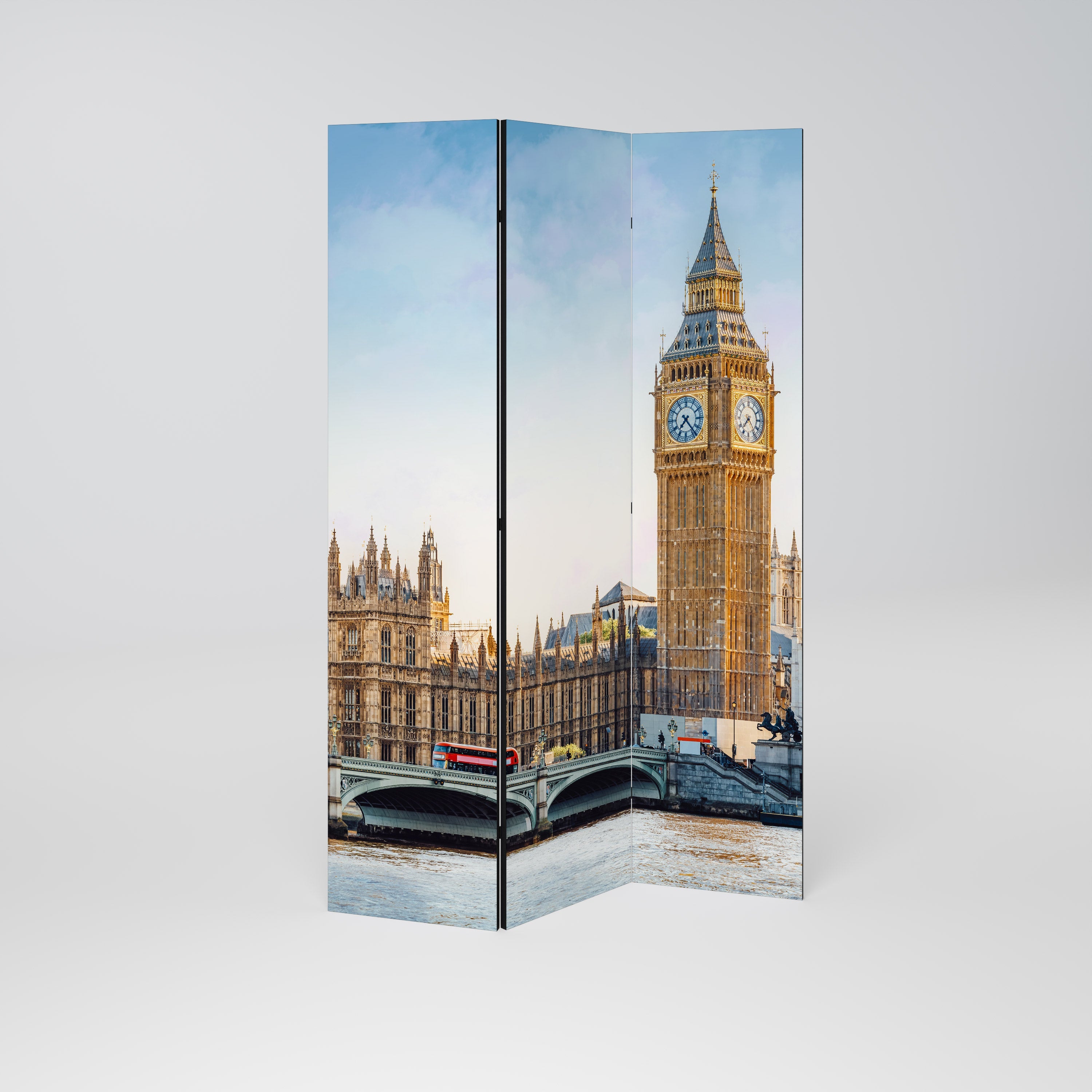 ZEITLOSE LONDON-ELEGANZ Dekorativer 3-teiliger Raumteiler