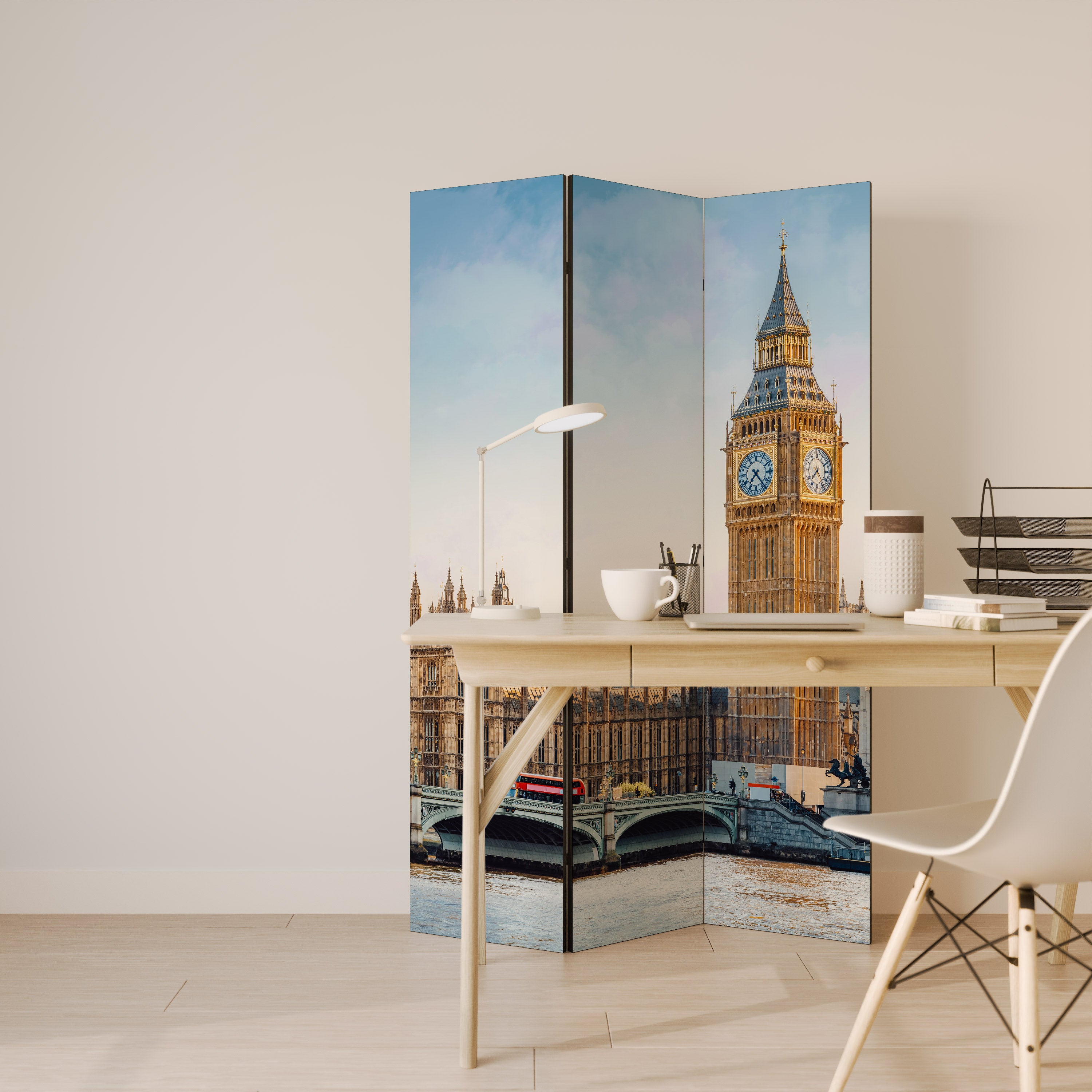 TIMELESS LONDON ELEGANCE 3-teiliger Paravent