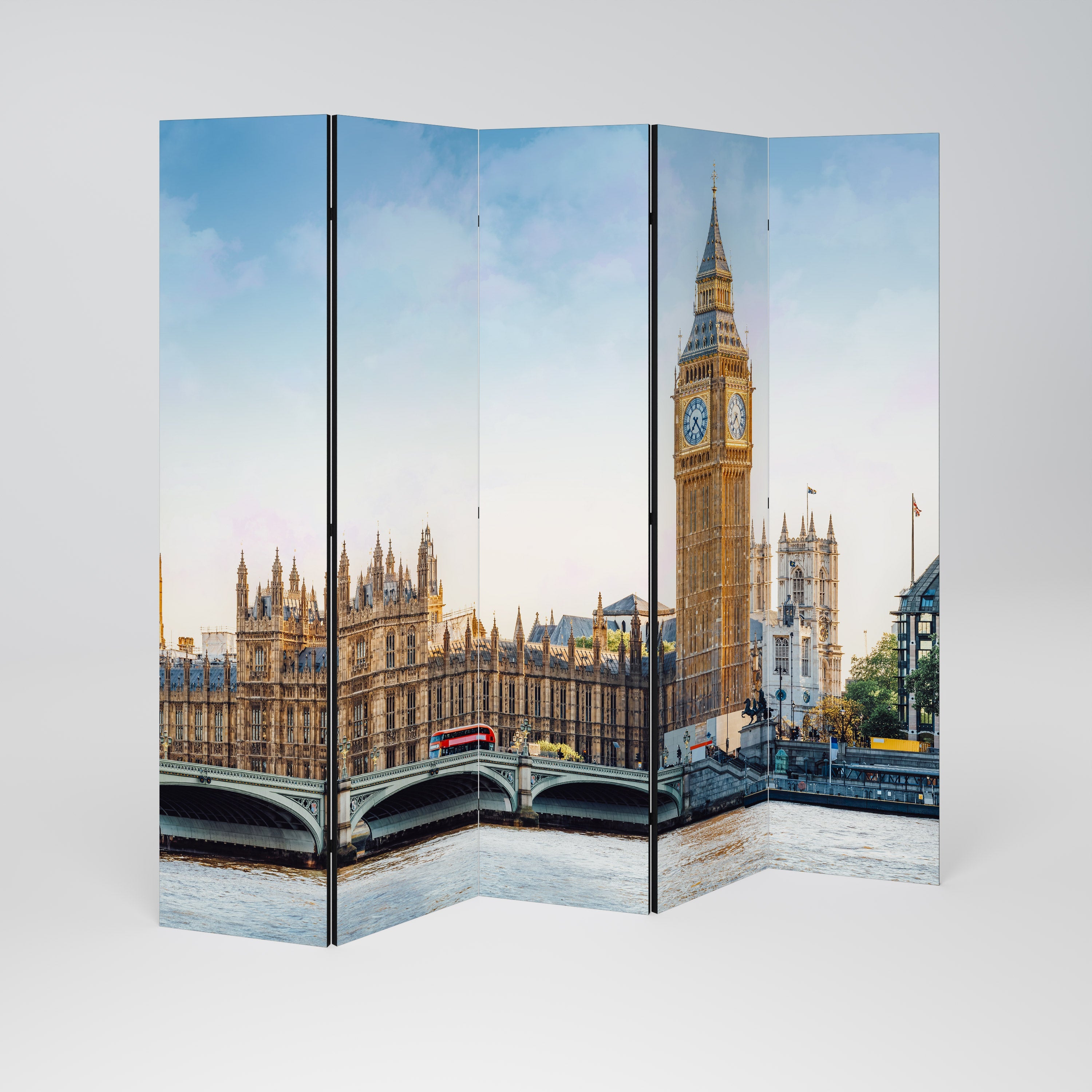 ZEITLOSE LONDON-ELEGANZ Dekorativer 5-teiliger Raumteiler